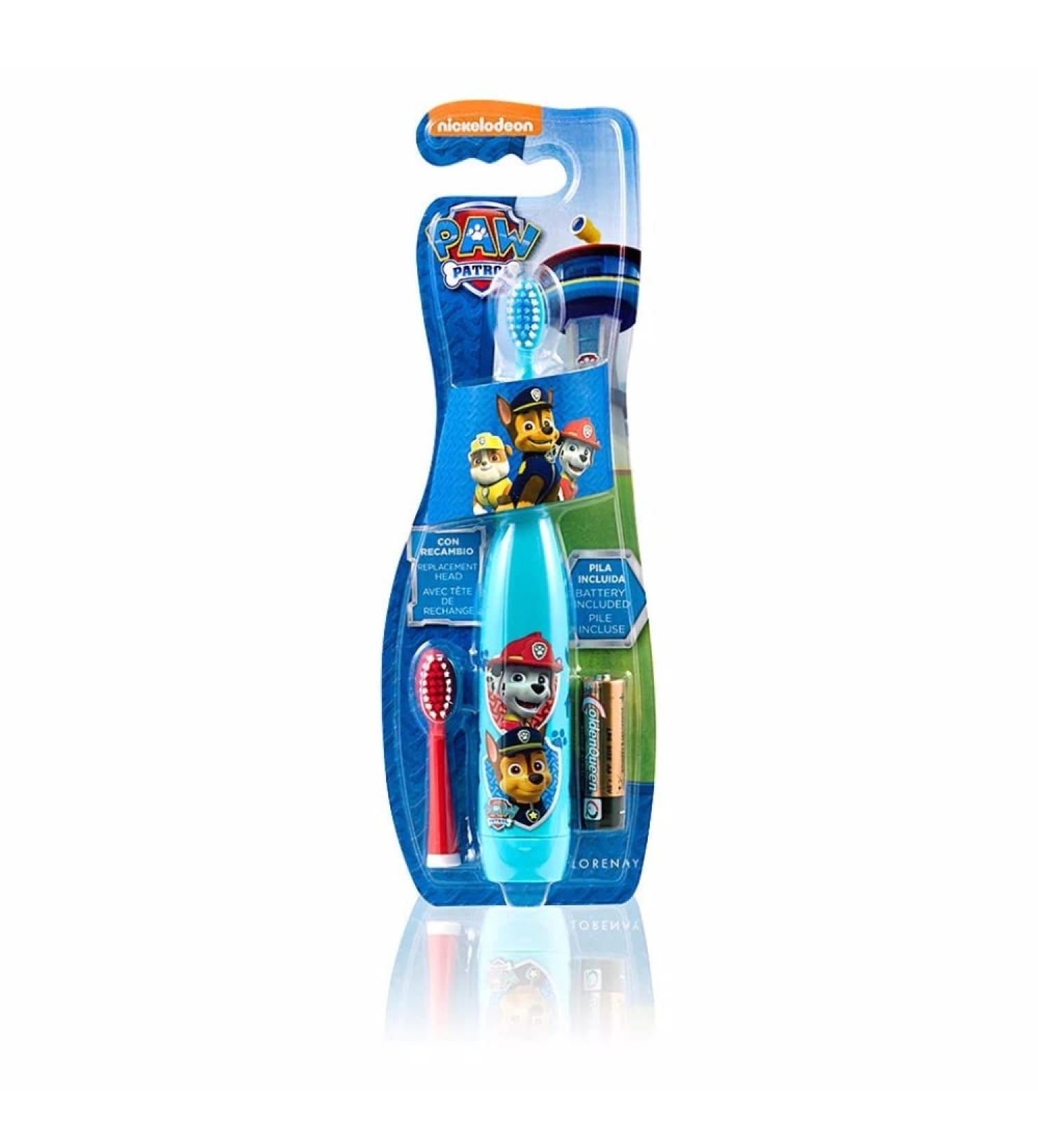 Lorenay LN-1115 - Electric Toothbrush with Two Heads and Battery Paw Patrol Print Transparent - Buy Online on GoSupps.com