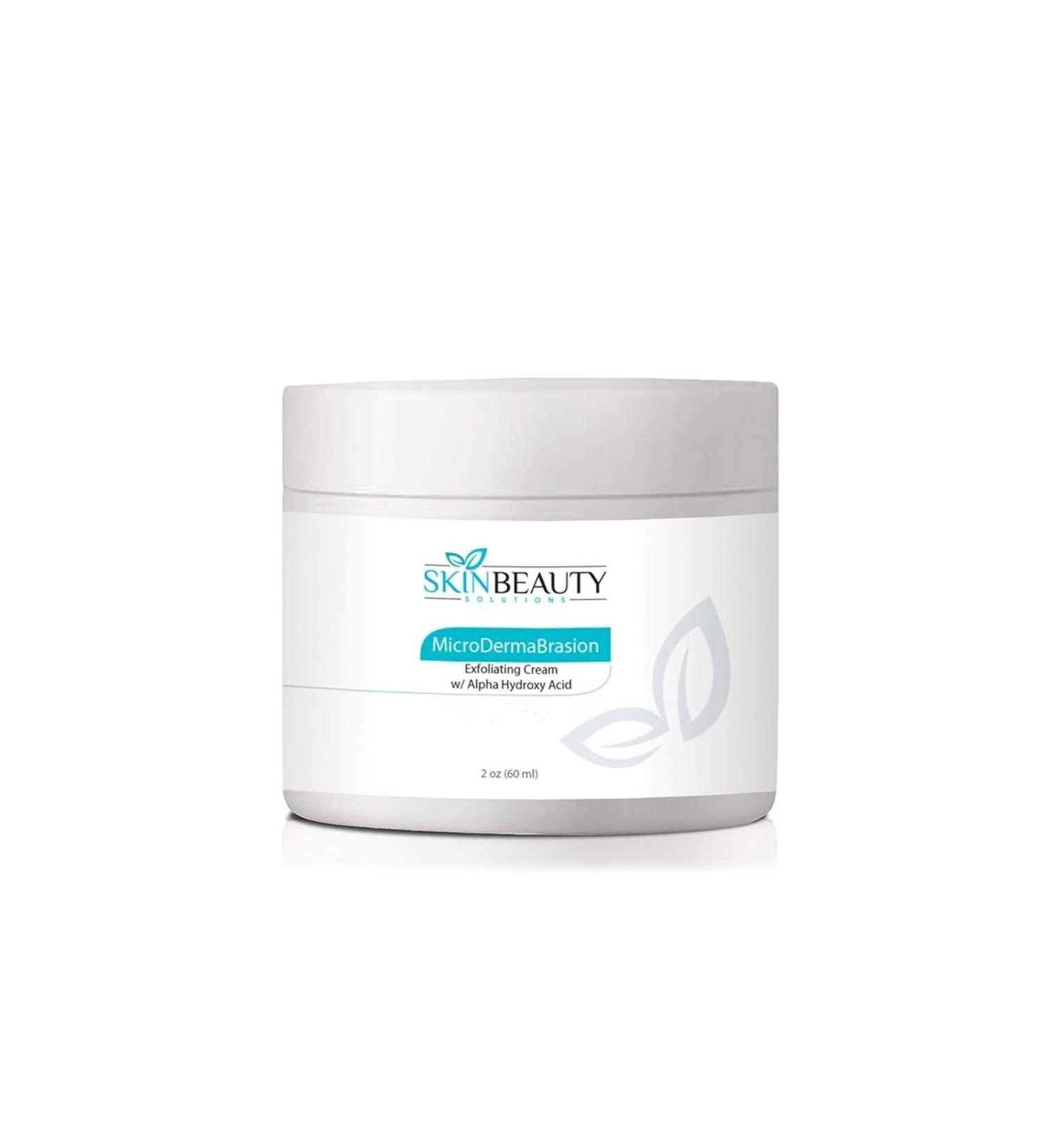 2 oz Micro DermaBrasion Cream with Glycolic Acid & MicroDermaBrasion Aluminum Oxide Crystals-for Face Use -120 grits Pure White Micro Derma Brasion Crystals-Acne Wrinkles Dull Skin Blackheads Scars