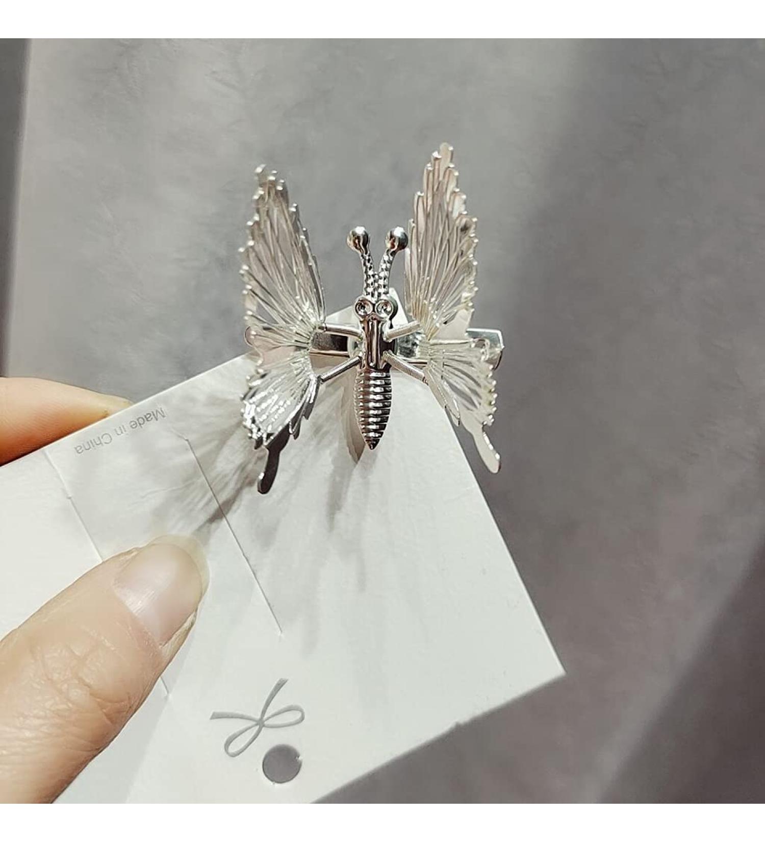 10Pcs 3D Movable For Butterfly Barrettes Clips Hair Clips Metallic Flying For Butterfly Barrettes Women Movable Butterfly Hairpins - Buy Online on GoSupps.com