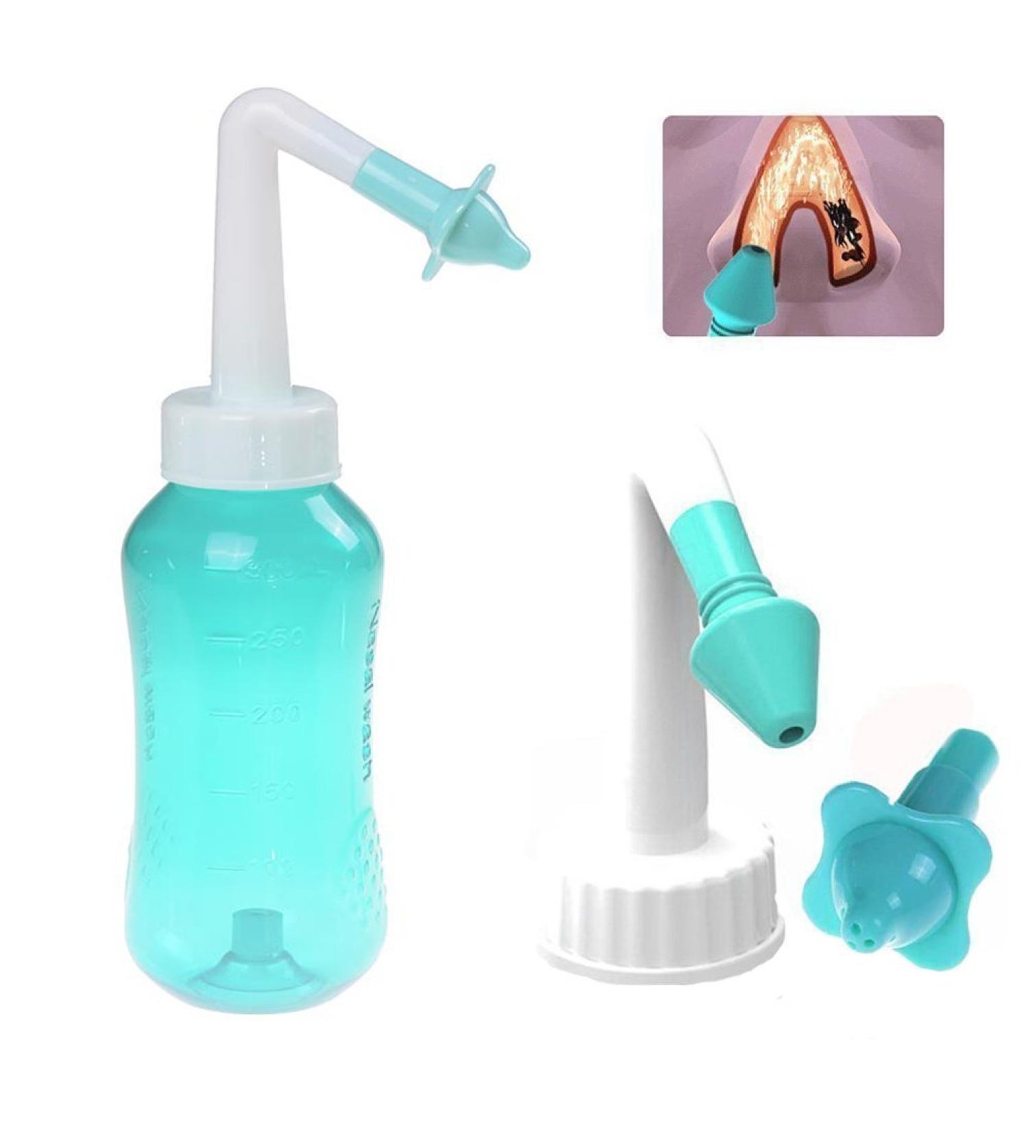 LS-Nasal Nose Wash Bottle - 10oz Nasal Cleanse for Allergy Relief & Pressure Rinse | Effective Nasal Irrigation & Sneezer Washing - Buy Online on GoSupps.com