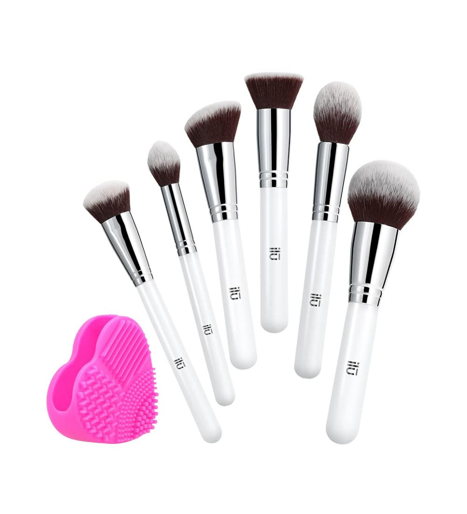 T4B Ilu Bake You Happy Set | 7-Part Professional Makeup Brush Set with Cleaner | Synthetic Bristles for Powder & Foundation - Buy Online on GoSupps.com