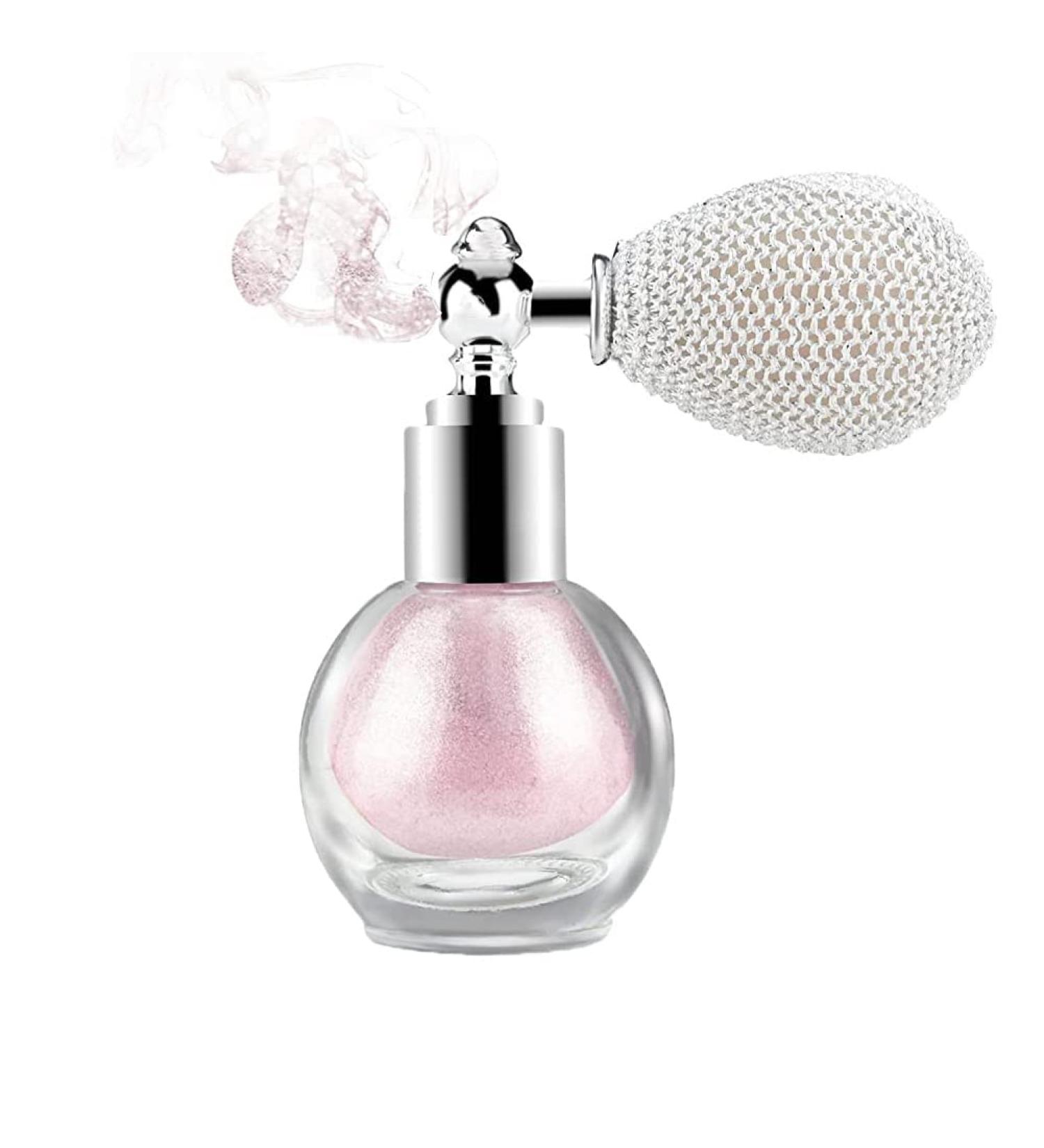 Glitter Spray Highlighter Powder for Women - Nude Pink High Gloss Body & Face Shimmer Sparkle Spray for Hair, Nails & Makeup Party - Buy Online on GoSupps.com