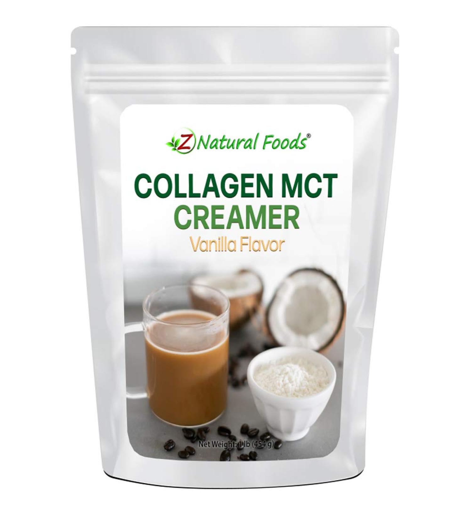 Collagen MCT Oil Creamer - Vanilla Flavor - 1 lb - Keto & Paleo Friendly Superfood Powder for Coffee, Tea, Shakes & Baking - Non GMO & Gluten Free - Buy Online on GoSupps.com