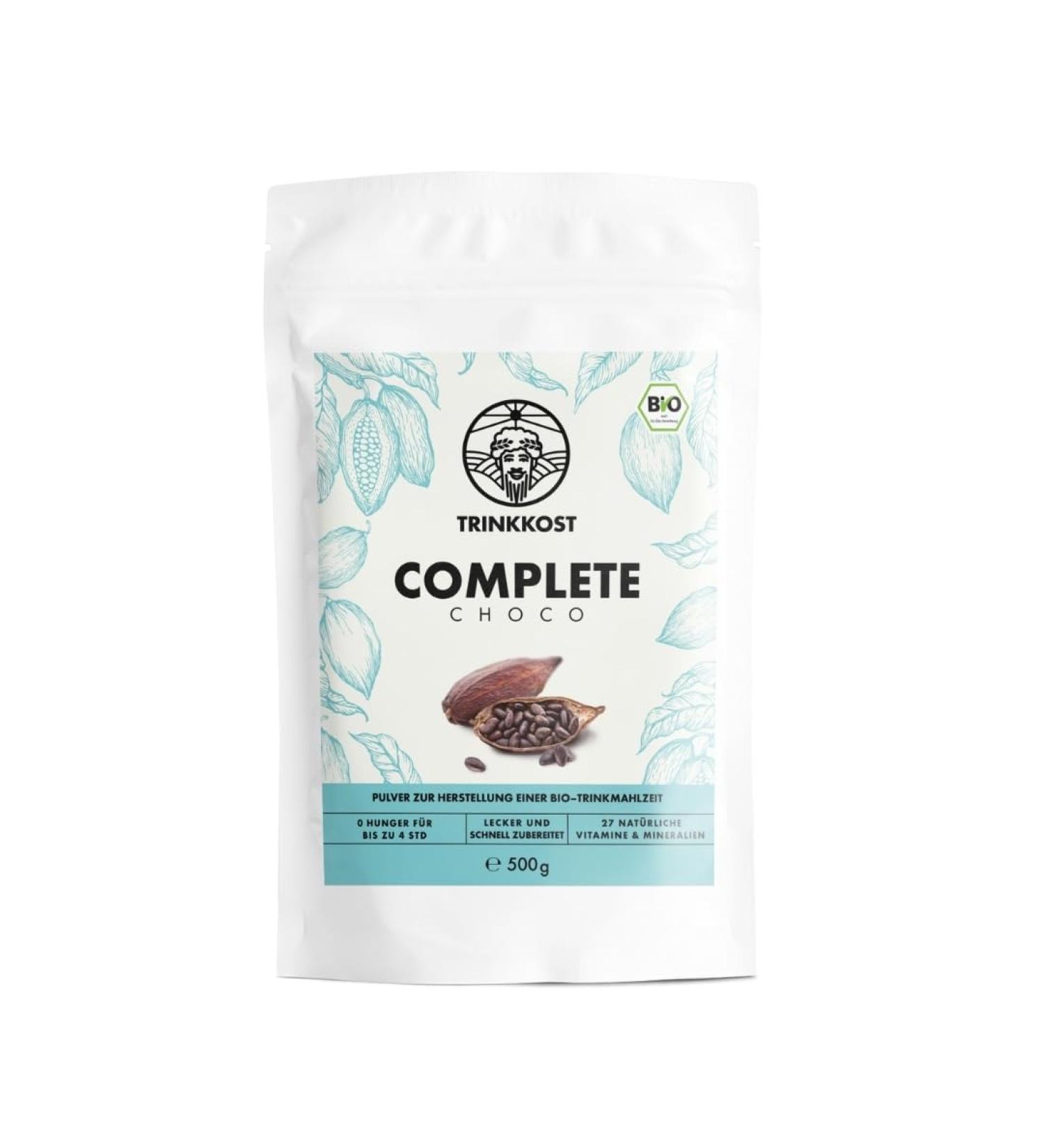 Organic Complete Choco Drinking Food | 26 Natural Vitamins & Minerals | Ideal Breakfast Meal | 500g Bags Healthy International Shipping - Buy Online on GoSupps.com