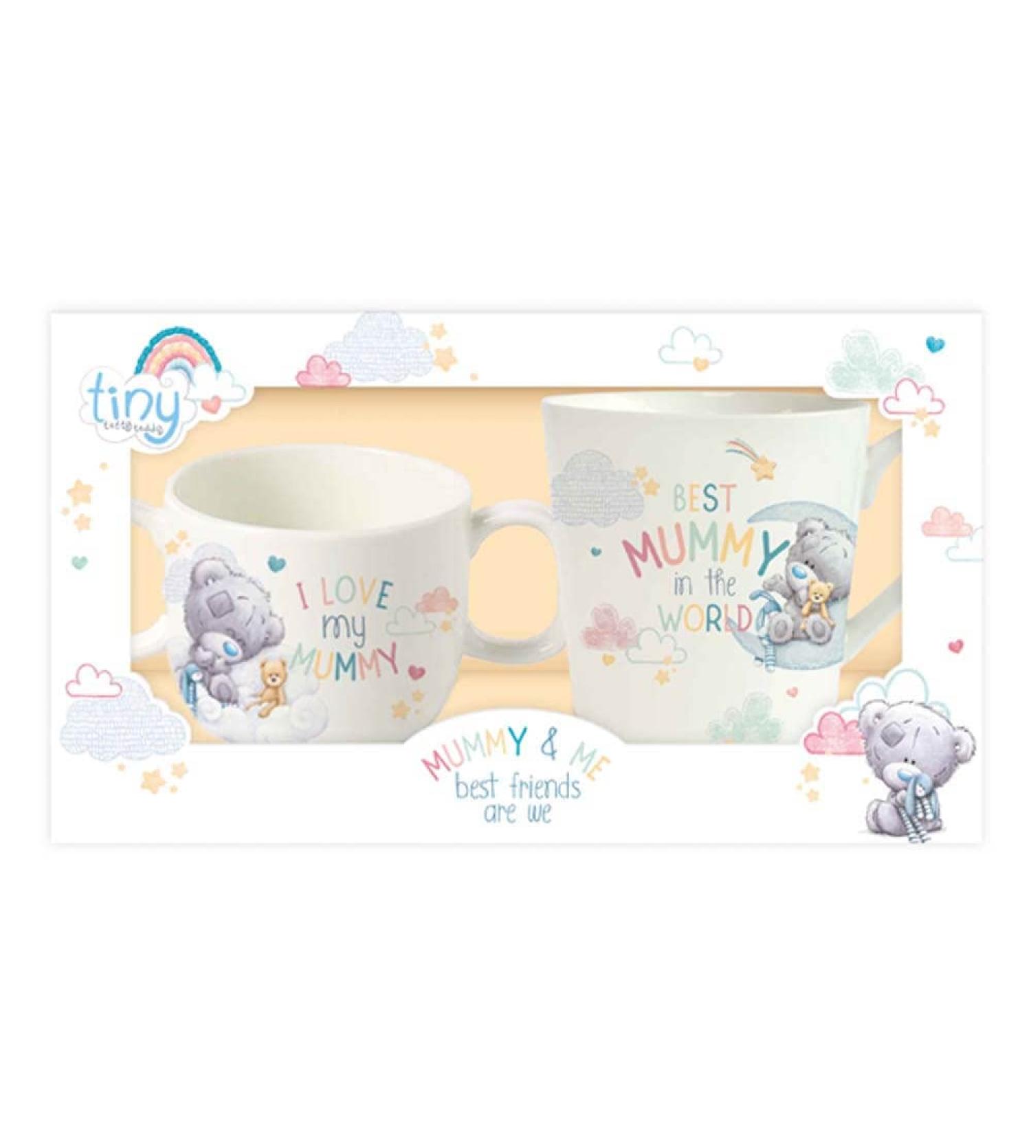 Ceramic Tiny Tatty Teddy Mummy and Baby Best Friends Mug Set - White | Adorable Gift for Loved Ones - Buy Online on GoSupps.com