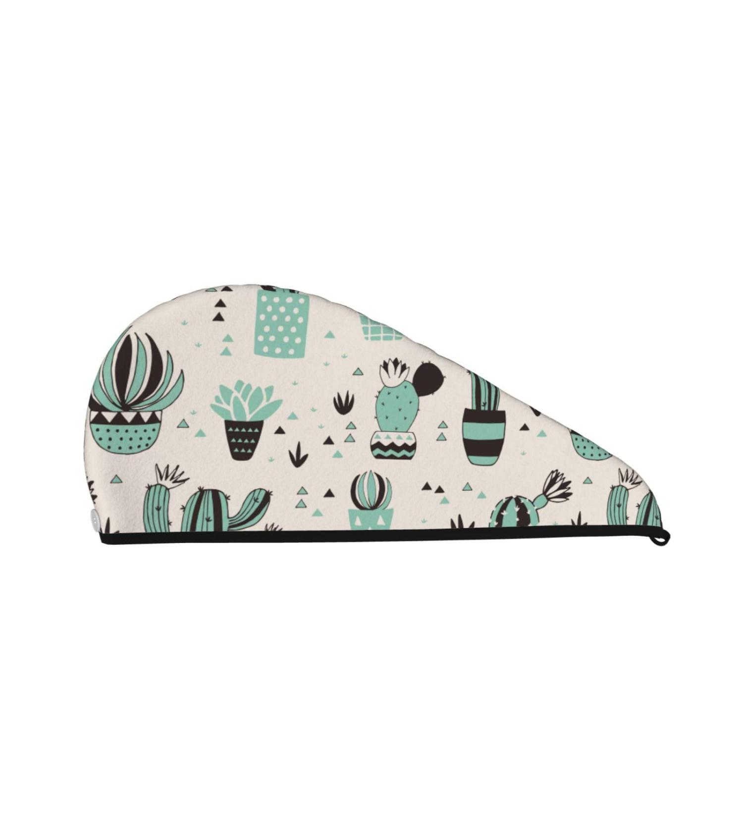 Super Absorbent Cactus Hair Towel Wrap for Women | Quick Dry Coral Velvet Microfiber for Long Curly & Thick Hair - Buy Online on GoSupps.com