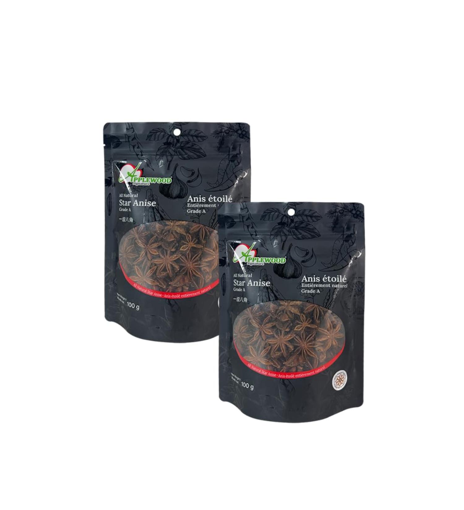 Applewood Signature Star Anise Grade A (100g) | Perfect for flavoured teas marinades soups broths and stews. (2)