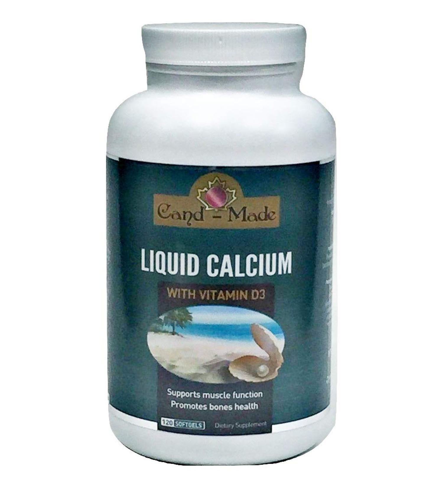 Cand-Made Liquid Calcium with Vitamin D 120Capsules - Buy Online on GoSupps.com