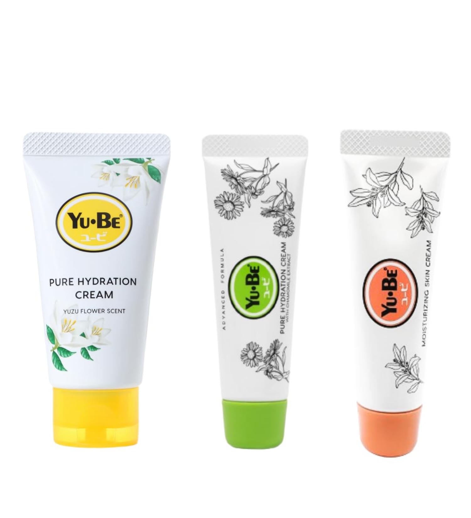 Yu-Be Ultra Hydration Trio | Japanese Skincare Set | Vegan Moisturizers with Yuzu Cream & Fragrance-Free Formula | Hypoallergenic Skin Care for Intense Hydration - Buy Online on GoSupps.com