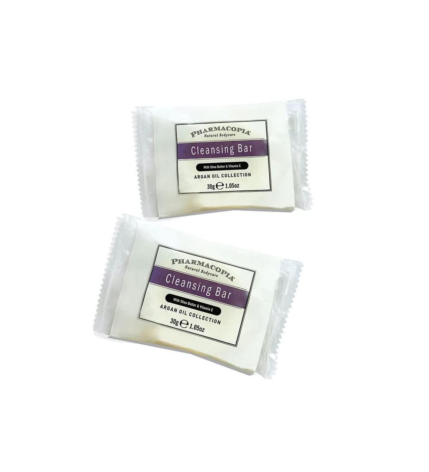 Pharmacopia Hotel Argan Oil Cleansing Bar - Vegan Hydrating Body Soap with Shea Butter & Organic Ingredients - 12-Pack Artisan Bath Soap for Men & Women - Buy Online on GoSupps.com