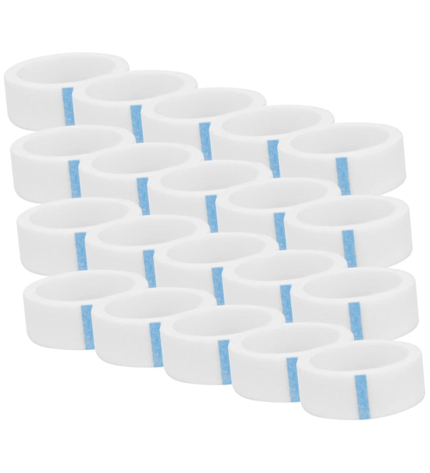 minkissy Gulonb 20 Rolls non-woven fabric supplies adhesive tape under adhesive eyelash tape eyes Easy to roll grafting tape grid white duct tape eyelash makeup belt White Put 3.5x1.2cm White 2 - Buy Online on GoSupps.com