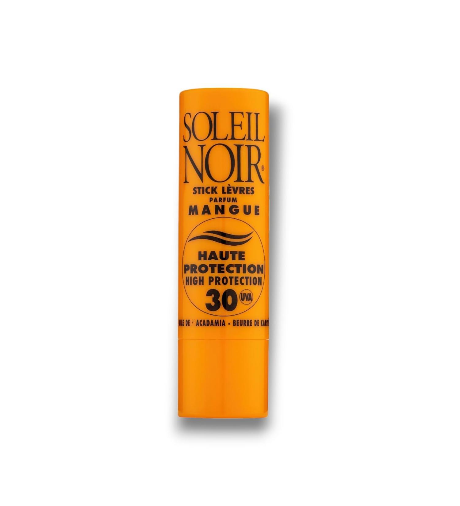 Soleil Noir - Stick L vres Go t Mangue - SPF 30 Haute Protection Solaire - Nourrit Hydrate Prot ge - Huile de Macadamia Beurre de Karit - Fabrication Fran aise - 4g 1 unit (Lot de 1) - Buy Online on GoSupps.com