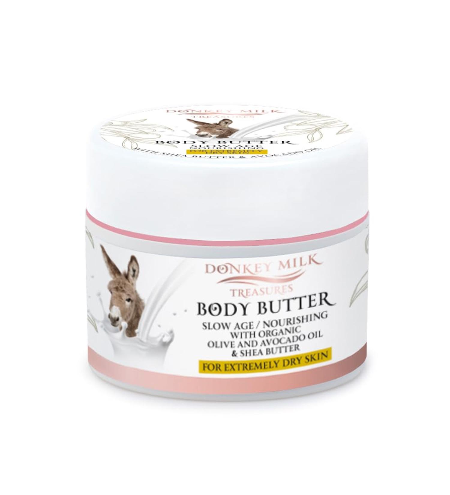 Pharmaid Donkey Milk Treasures Body Butter Avocado - Slow Age Nourishing Cream 200ml | For extremely dry skin