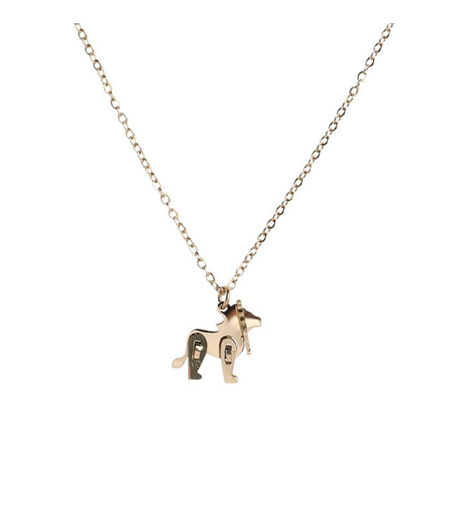 OralGos Adjustable Small Lion Clavicle Chain Jewelry - Titanium Steel for Daily Wear | International Shipping Available - Buy Online on GoSupps.com