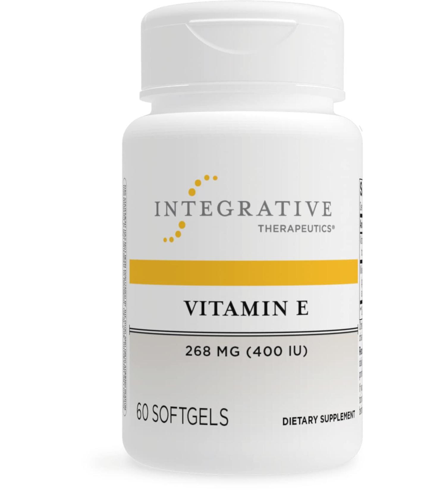 Integrative Therapeutics Vitamin E 400 IU Softgels | Antioxidant & Heart Health Support for Men and Women | Gluten-Free & Dairy-Free | 60 Count - Buy Online on GoSupps.com