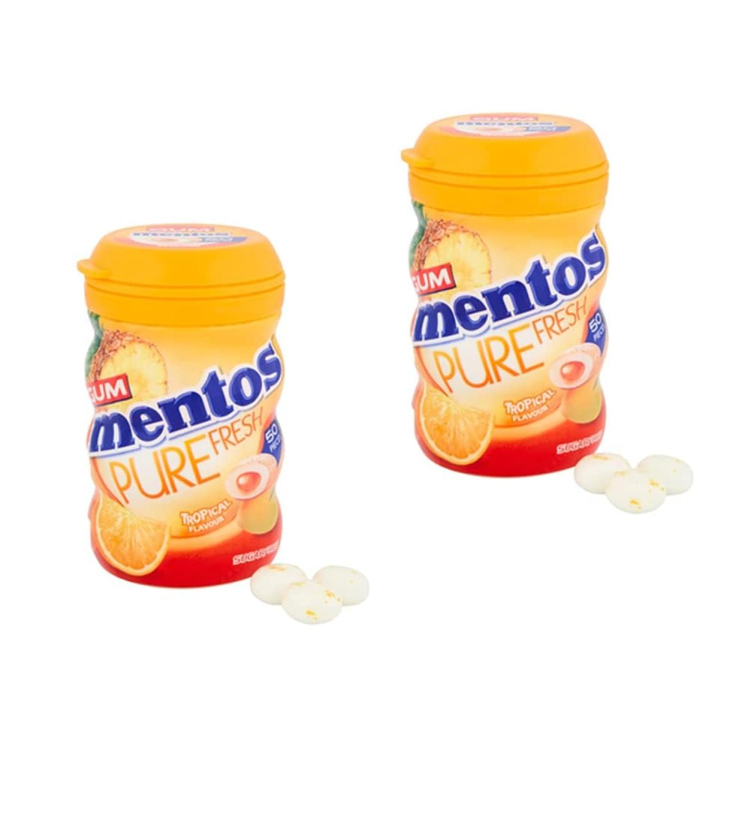 Mentos Tropical Flavour Gum 50 Pieces 100g - Sugarfree (02)