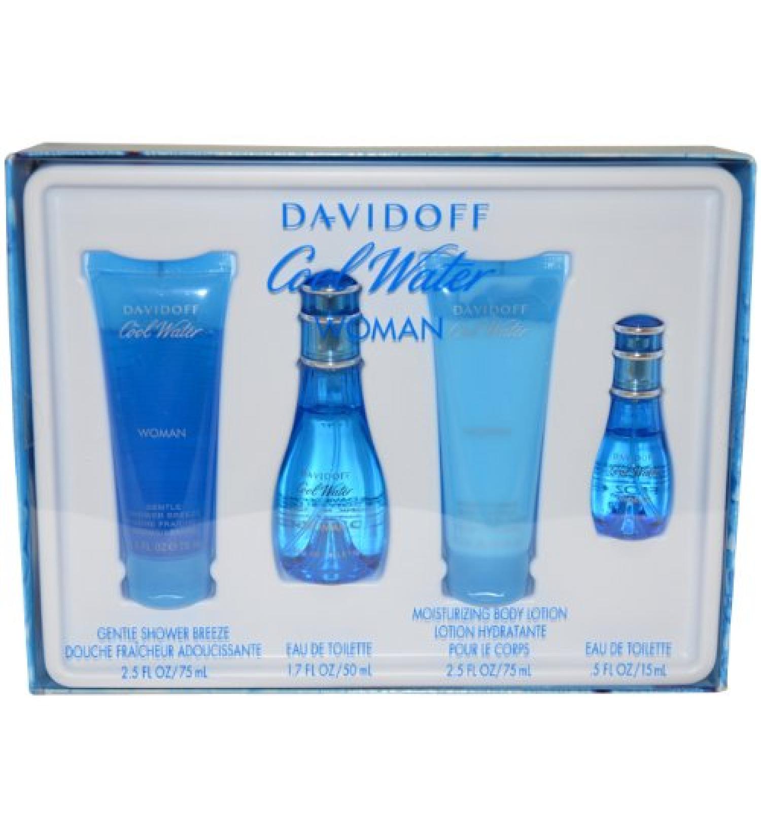 Davidoff Cool Water for Women Gift Set 4 Piece Set