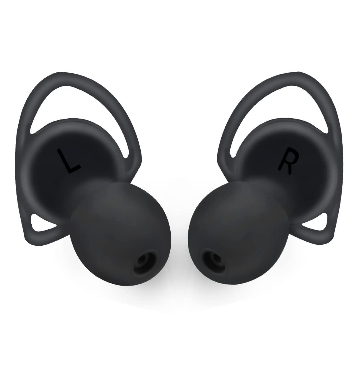 Reusable Soft Silicone Sleep Noise Reduction Earplugs - Ideal for Sleep, Work, Travel, & Loud Activities - Black - Buy Online on GoSupps.com