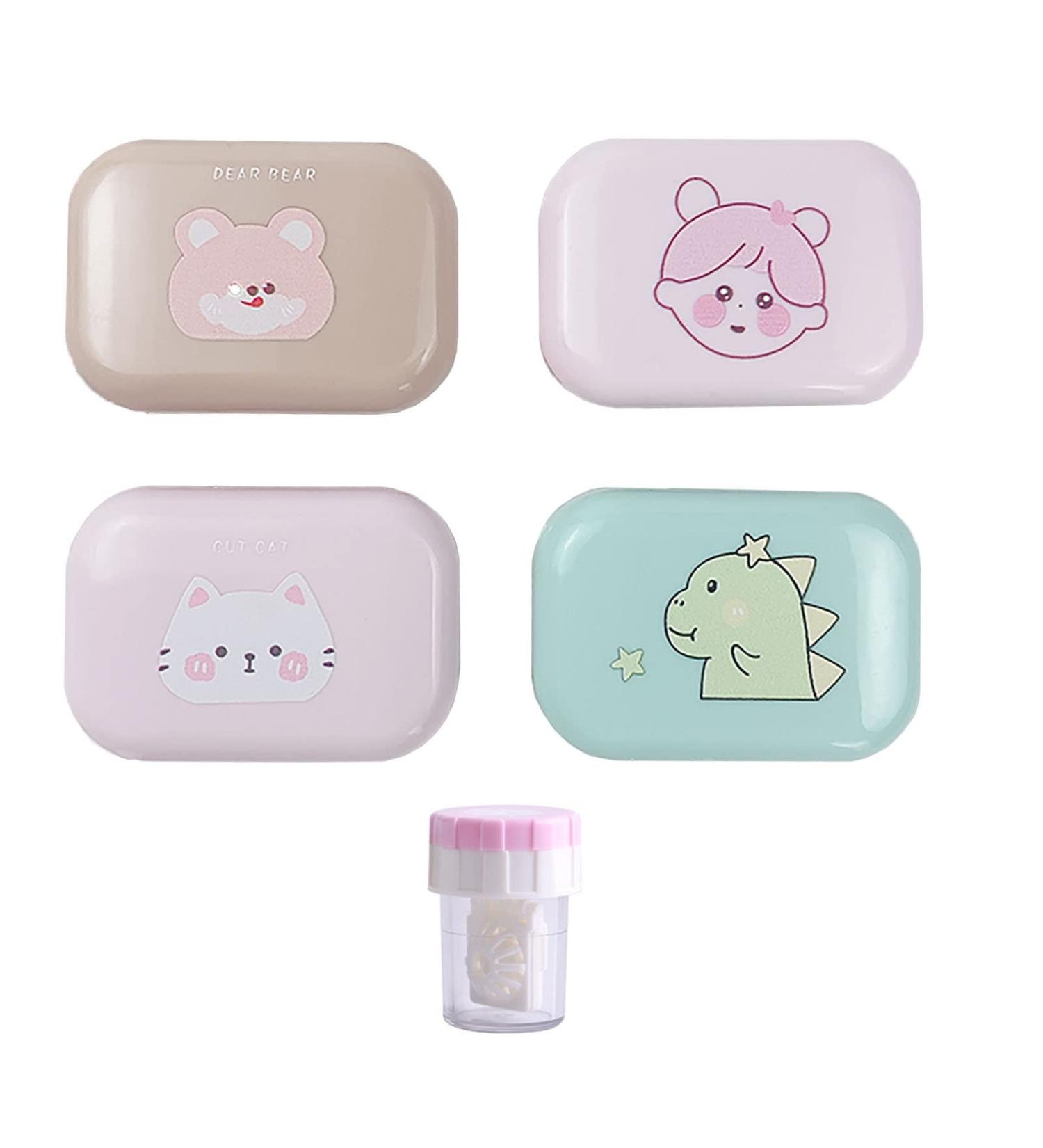 FCSHFC Mini Cartoon Contact Lens Case - Cute Double Lens Box for Travel | Perfect Gift (Color: A) - Buy Online on GoSupps.com