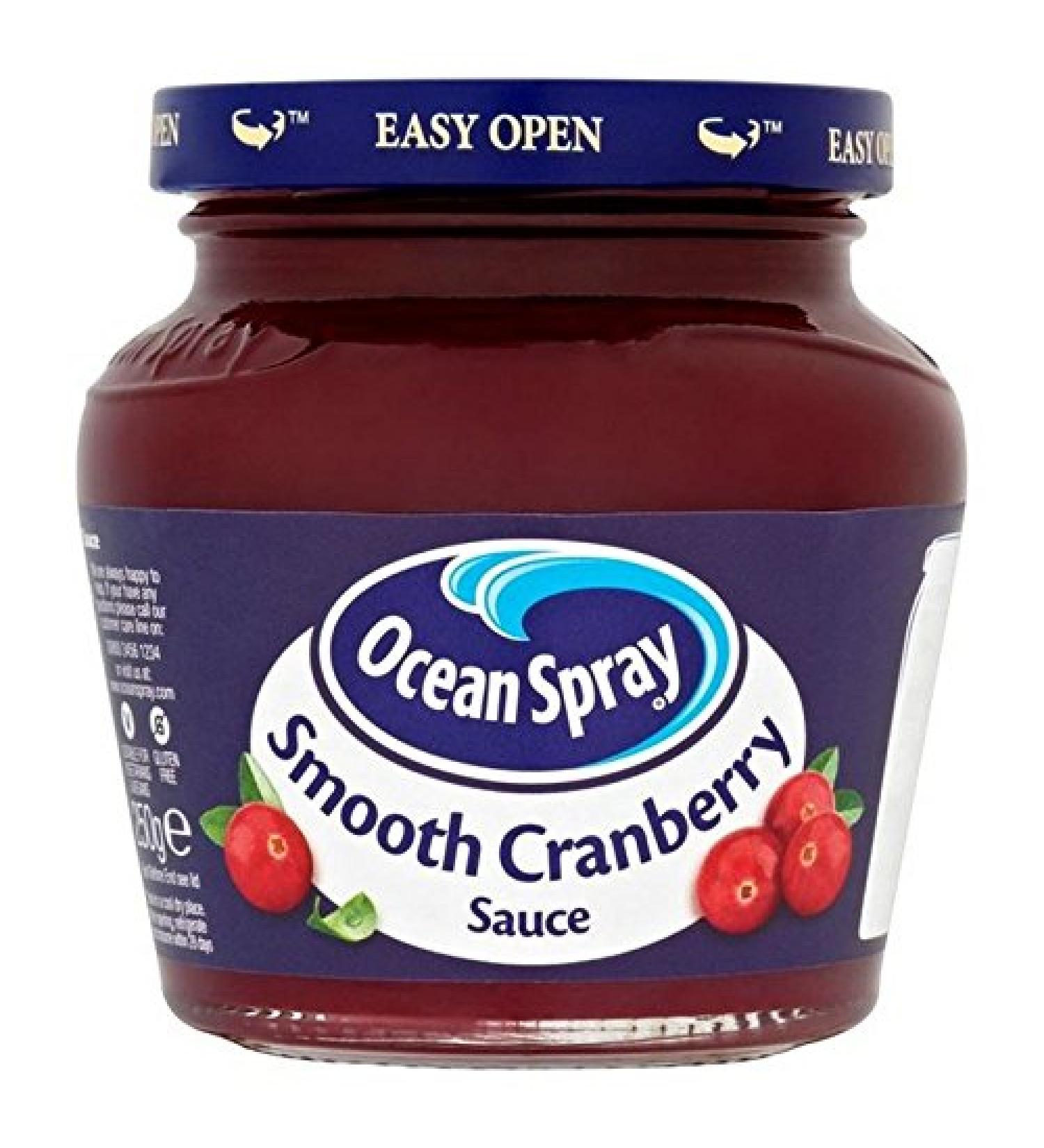 Ocean Spray Embruns Smooth Cranberry Sauce 250G (Pack of 4)