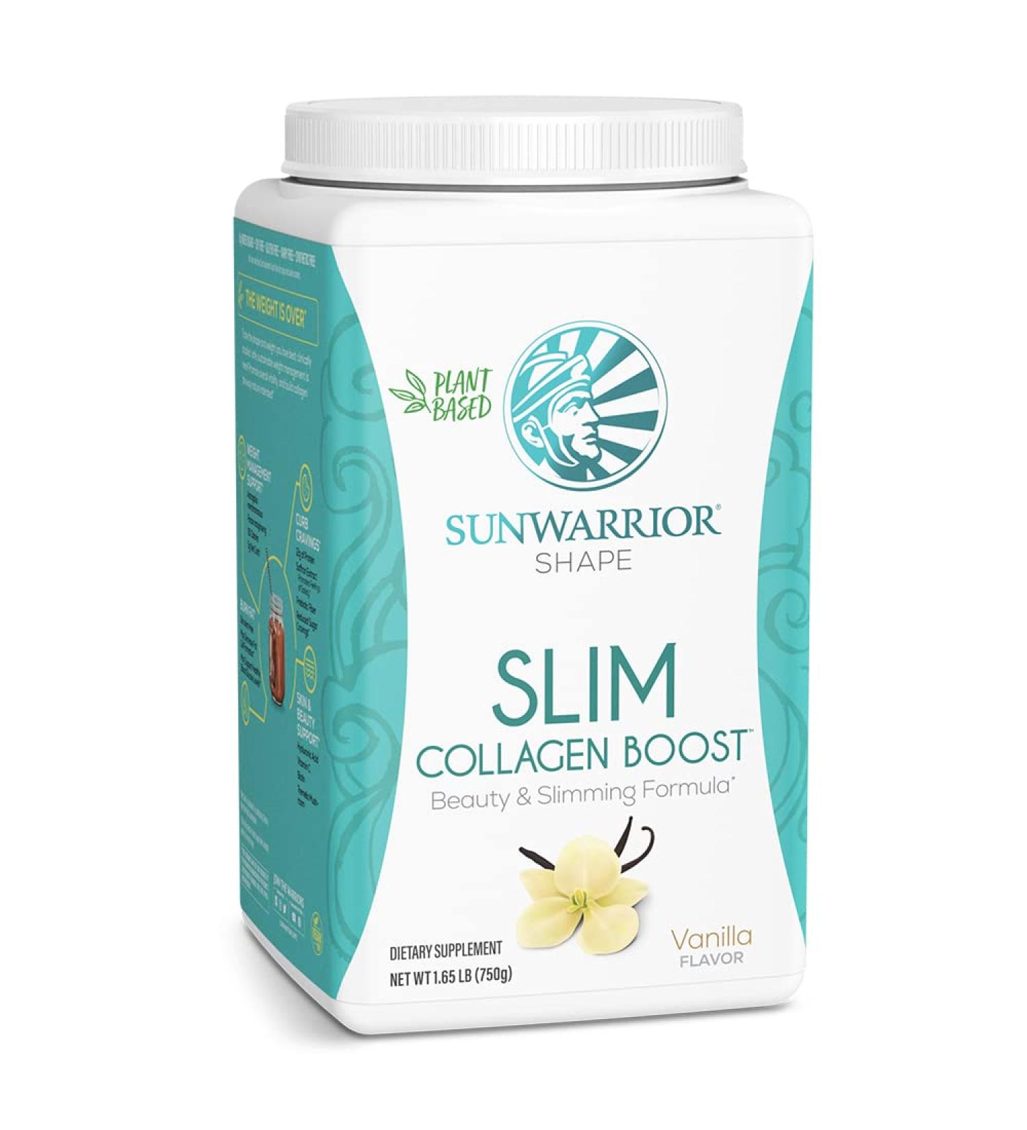 Sunwarrior Slim Collagen Booster 750g Vanilla Vanilla flavor With vegetable collagen building blocks MCTs pea protein & fiber For skin metabolism & satiety Bio & Vegan Vanilla 750g - Buy Online on GoSupps.com