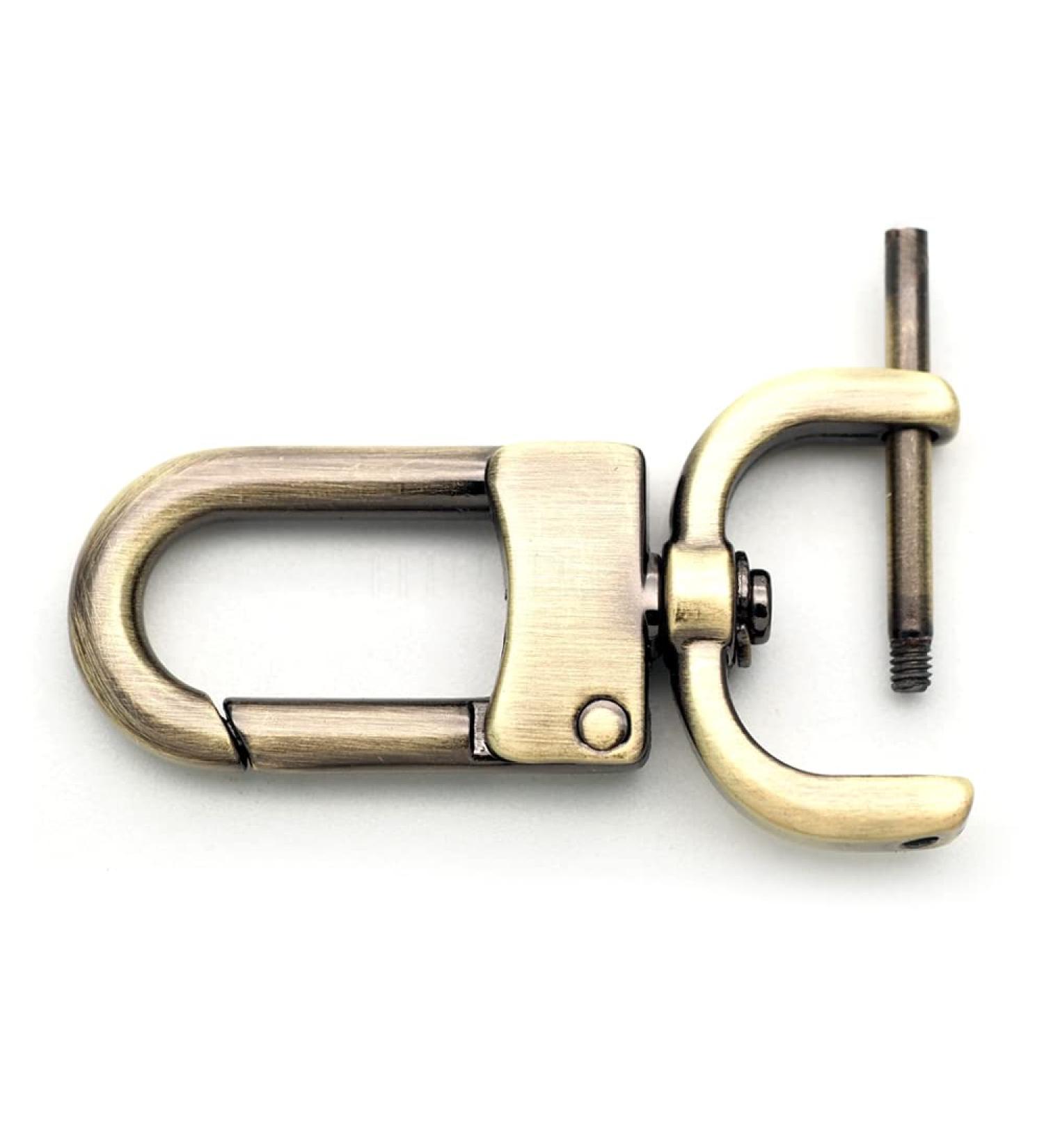 CRAFTMEMORE 2pcs Detachable Snap Hook Swivel Clasp w/Screw Bar - 1-1/2 Inch Brushed Brass - Buy Online on GoSupps.com