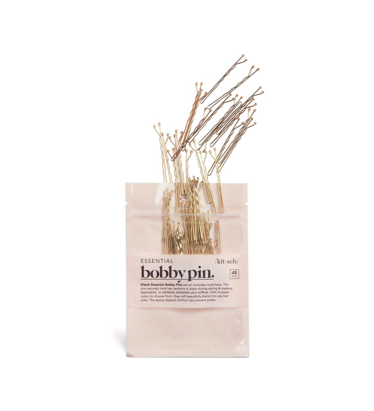 Kitsch Pro Essential Blonde Bobby Pins - 45 Count for All-Day Hold - Buy Online on GoSupps.com