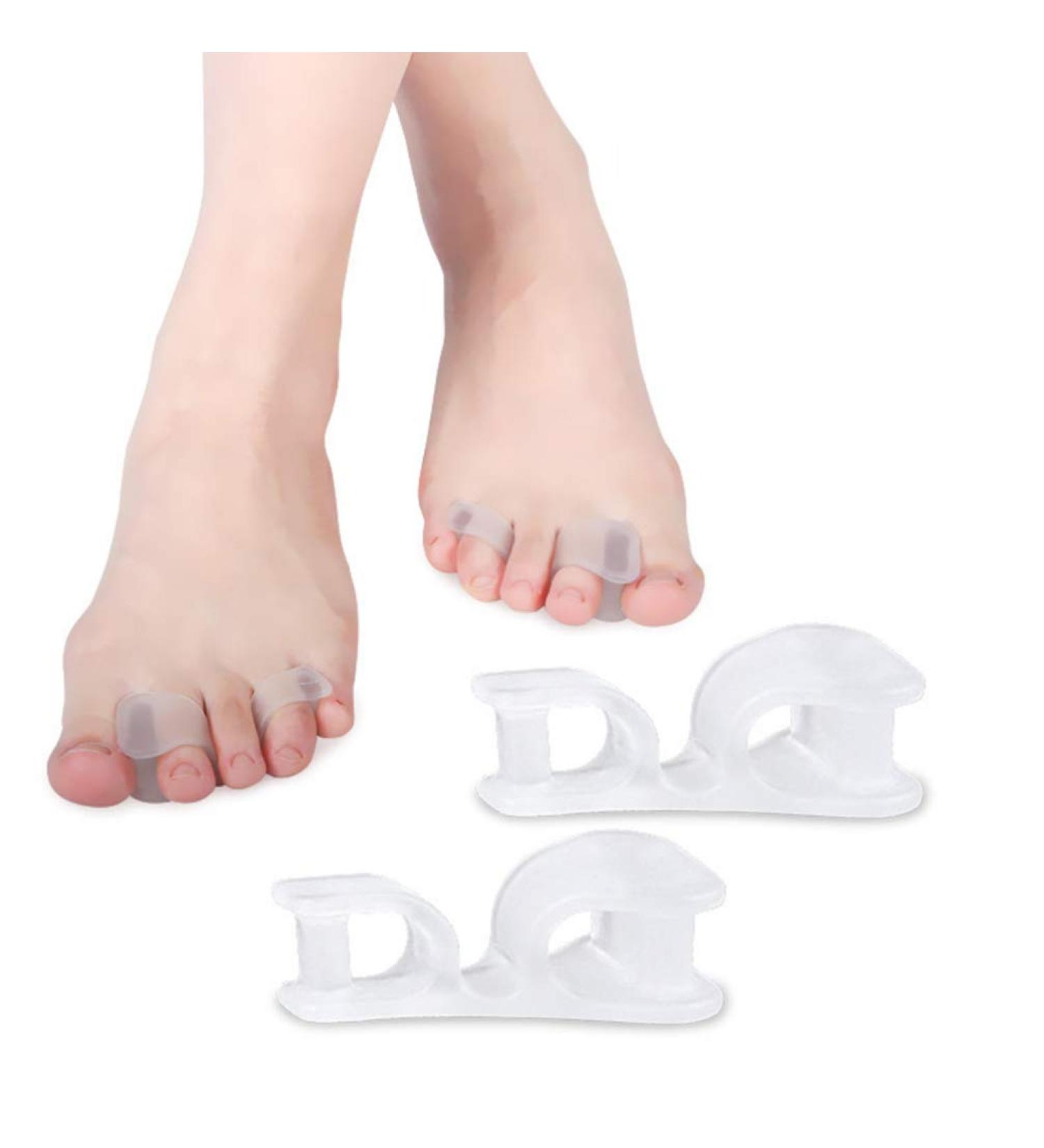 Healvian Thumb Splint 4 Pair + Toe Separators | Hallux Valgus Corrector | Overlapping Toe Orthotics + Clear Thumb Protector - Buy Online on GoSupps.com