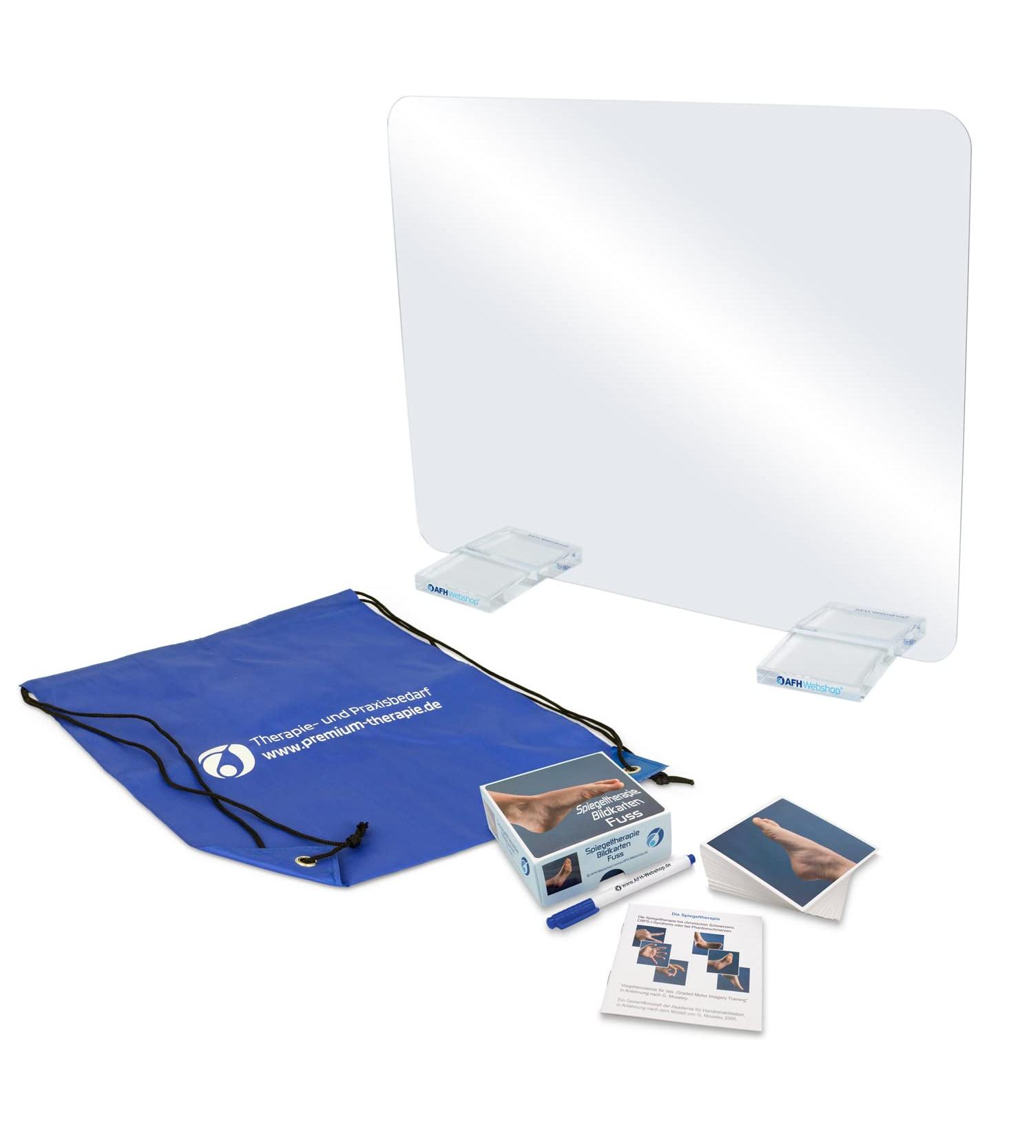 AFH T-Mirror Premium Medium 49.5x38.5 cm - Transparent Feet & Picture Card Base Includes Carrying Bag | International Shipping Available - Buy Online on GoSupps.com