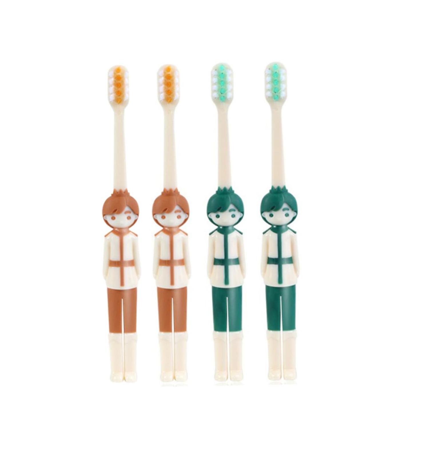 Plafope 4-Piece Children s Manual Toothbrush Set - Ideal for Daily Use & Travel | Kid-Friendly Oral Care - Buy Online on GoSupps.com