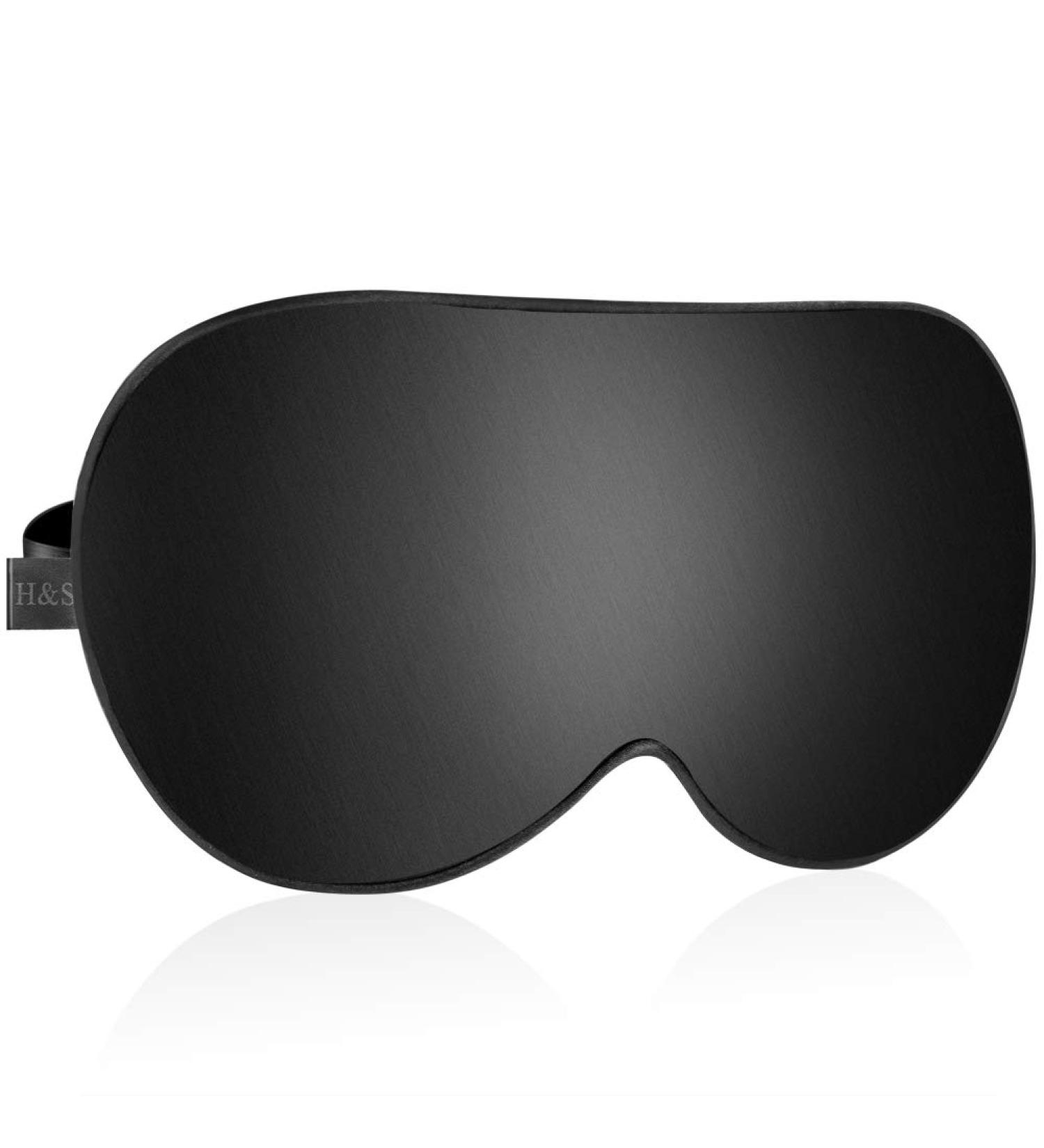 H&S Sleep Mask Silk Eye Mask Soft Adjustable Strap Cotton Filled Sleeping Eye Mask Blackout for Men Women Kids - Buy Online on GoSupps.com