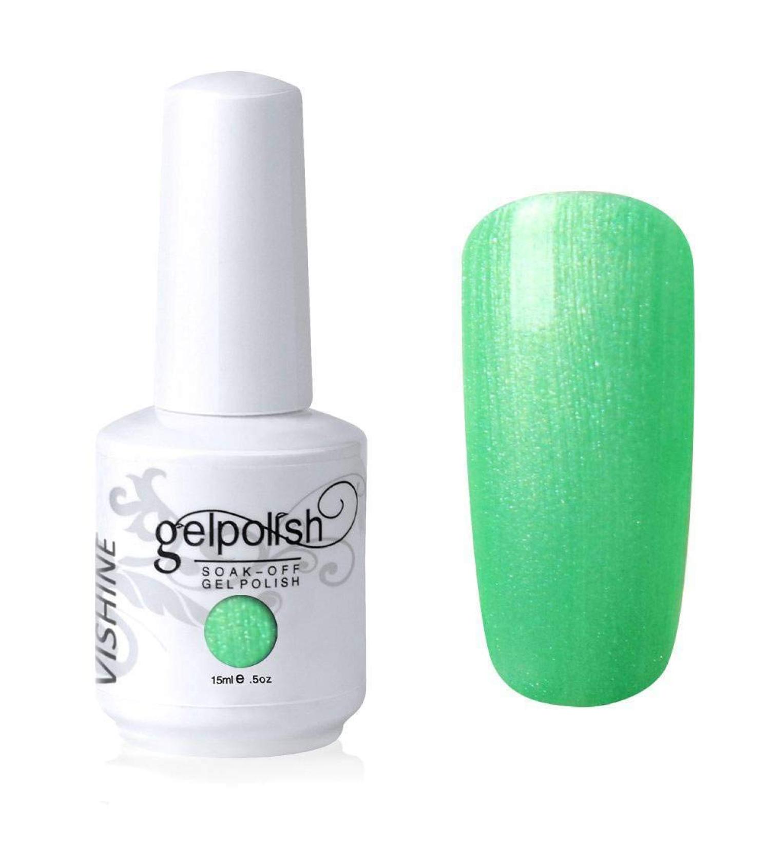Vishine Nail Salon UV Manicure Polish Soak Off Gel Polish Nail Art Pearl Green(791) #791 - Buy Online on GoSupps.com