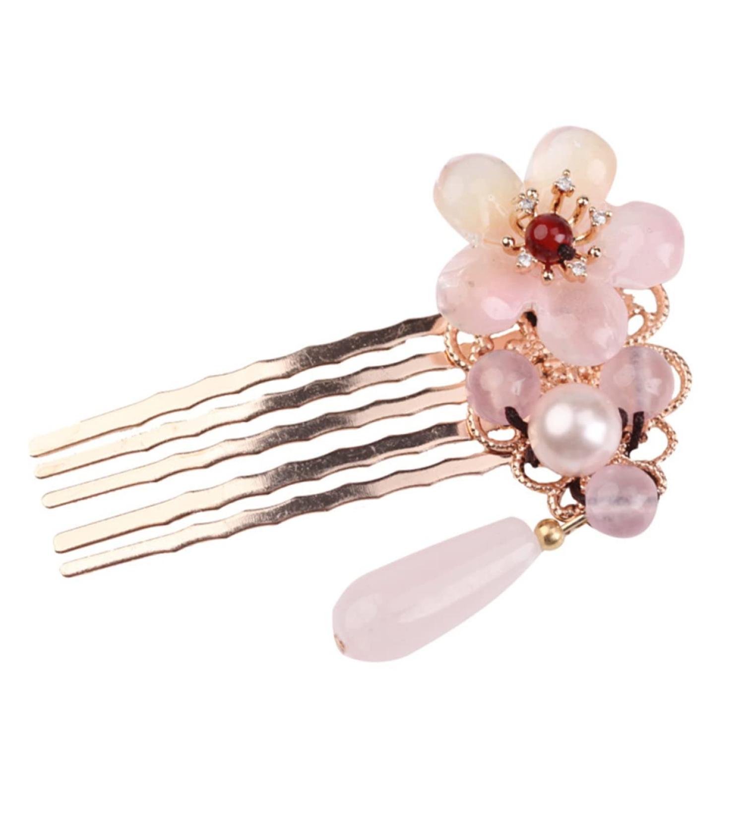 Didiseaon 1pc Hair Comb Hair Accessories Pearl Hair Decorations Crystal Hair Comb Crystal Headpiece Bridal Hair Clip Flower Hair Clips for Women Wedding Bride Glass Bangs Comb - Buy Online on GoSupps.com