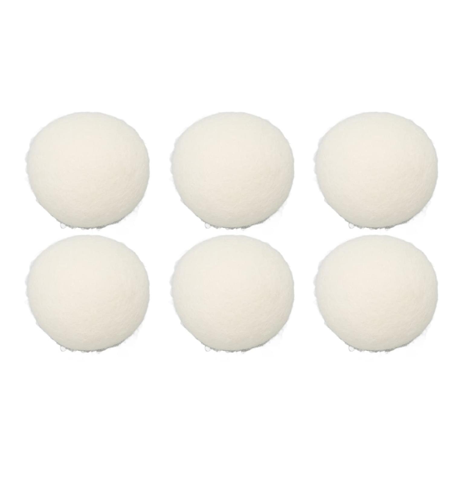 Buy Eco-Friendly Wool Dryer Balls - Reusable Fabric Softener Reduces Static & Wrinkles | Pack of 6 - Buy Online on GoSupps.com