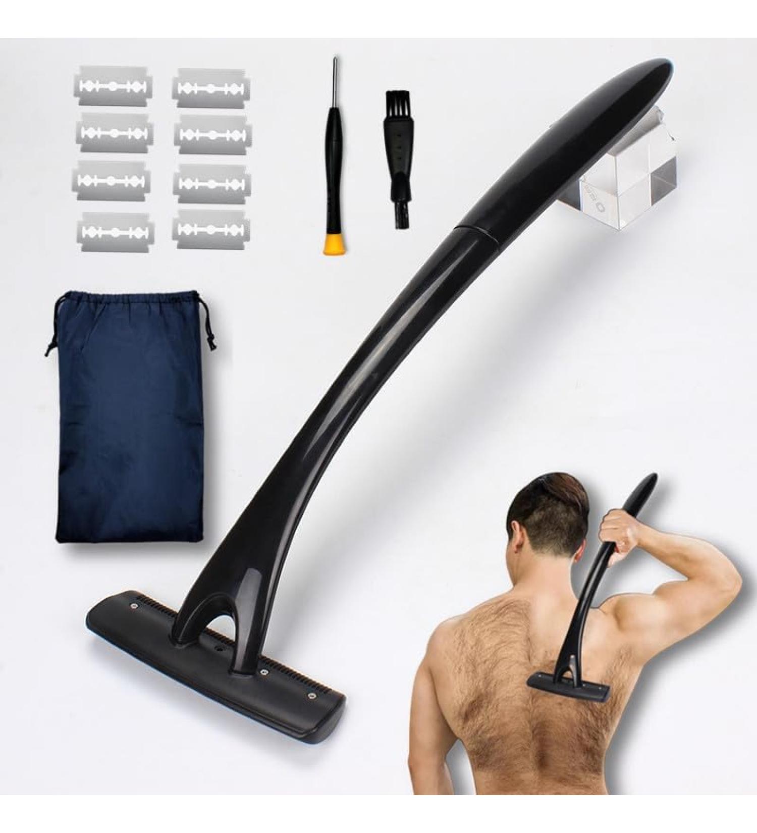 Body Back Shaver for Men - Long Handle Back Hair Removal & Body Shaver (Black) - Easy & Effective - Buy Online on GoSupps.com