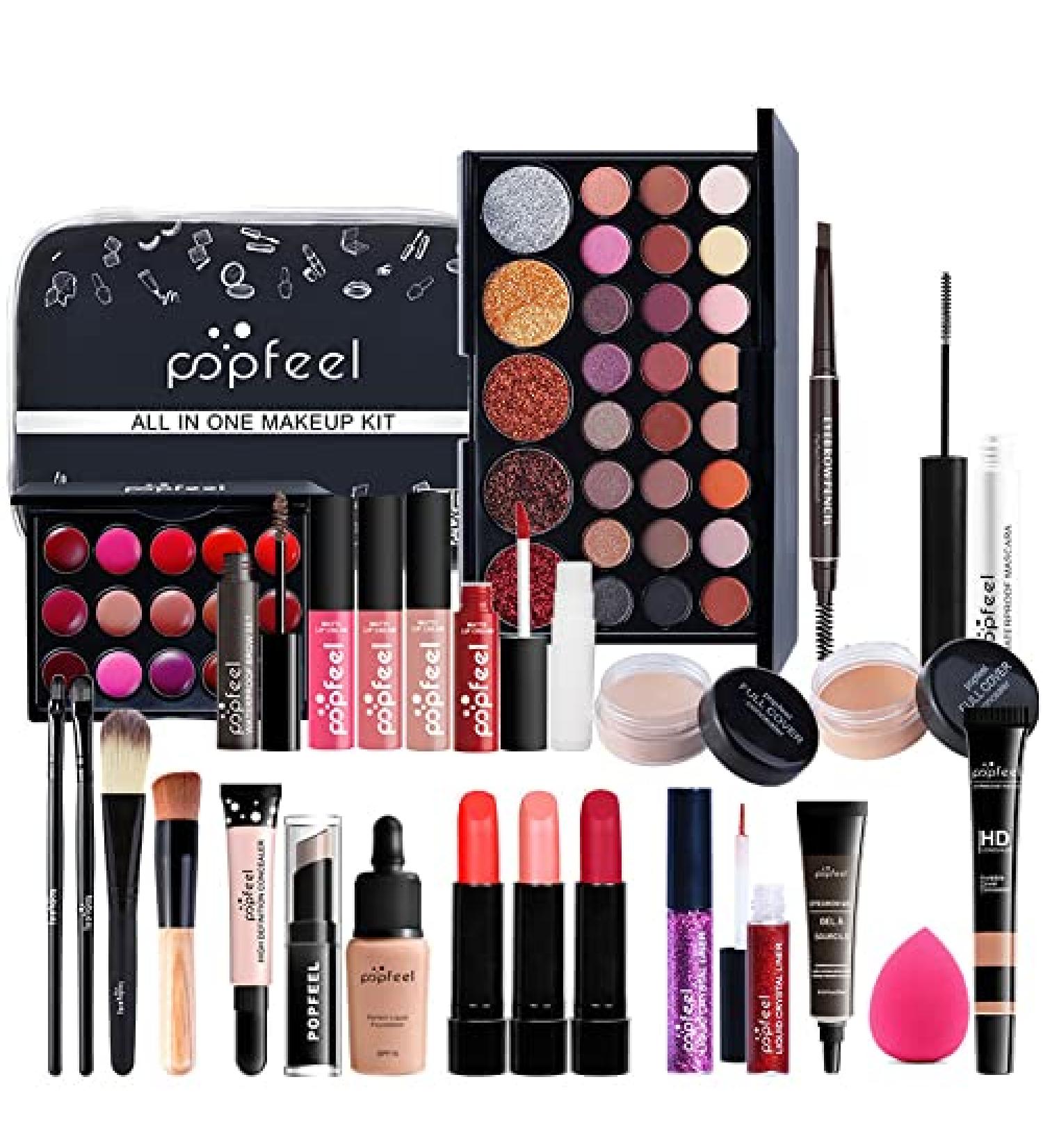 27pcs Professional makeup kit Make up set teenagers girls Girls make up set 9 to 12 With Lip gloss eye shadow mascara eyeliner concealer etc.for Teenage & Adults - Buy Online on GoSupps.com