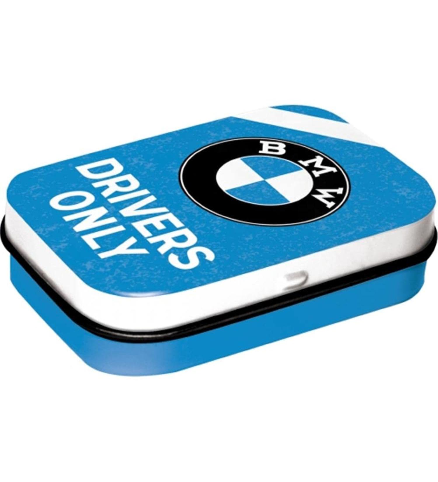 Nostalgic-Art BMW Retro Pill Box | 4x6 cm | Vintage Design Gift for BMW Fans | Original Licensed Product with Peppermint Dragees - Buy Online on GoSupps.com