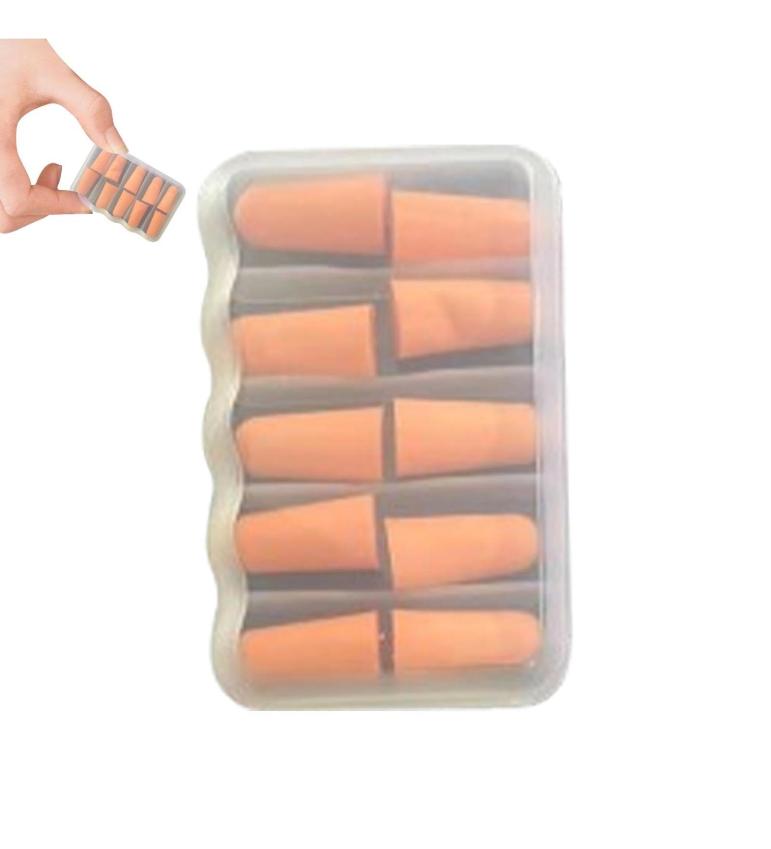 Reusable Super Soft Foam Earplugs - Premium Noise Reduction for Sleep Travel & Work - Washable Hearing Protection - 2 Pack Orange - Buy Online on GoSupps.com
