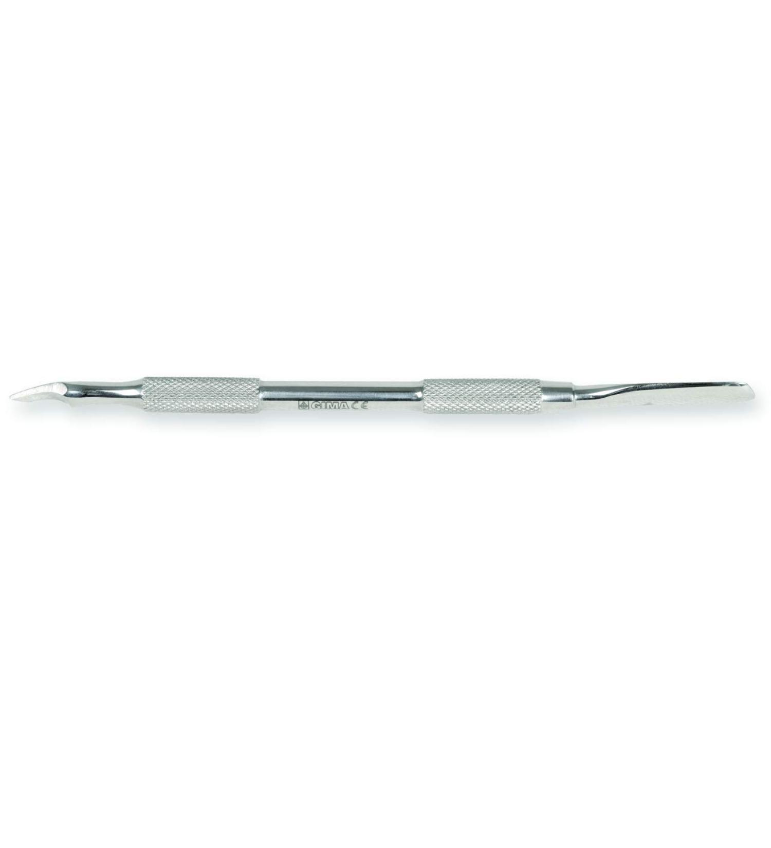 Gima - Nail Chisel Cuticle Pusher Double Head 2 Different Use Non-Slip Grip Made of Stainless Steel Lenght 14.5 cm 14.5 cm Nail Chisel