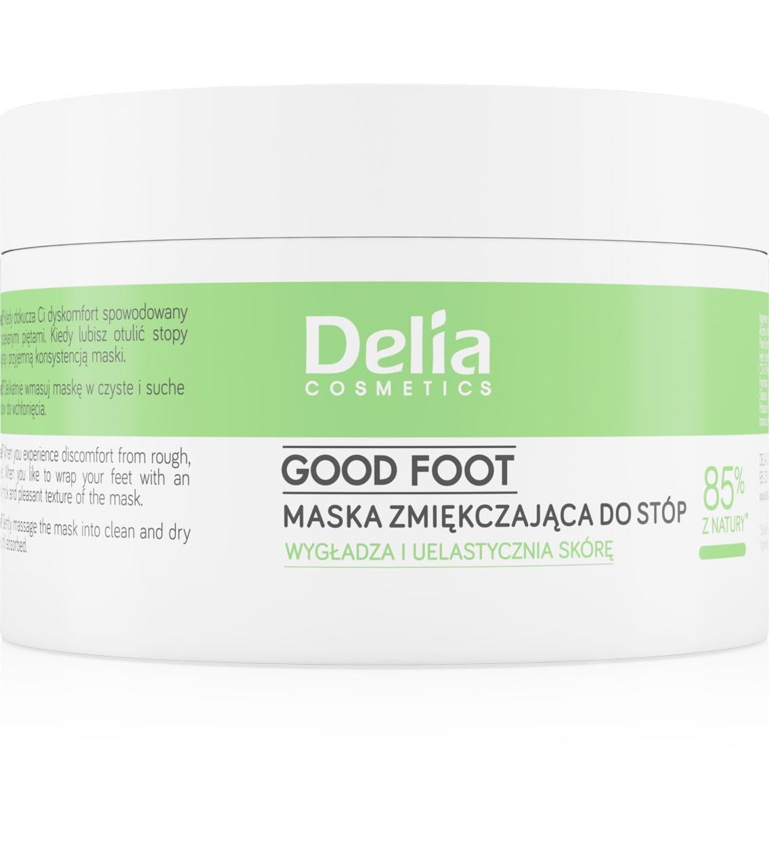  Delia Cosmetics Delia Cosmetics - Good Foot - Softening foot mask - Moisturizes smoothes and tones - Protects against dryness - Forget dry and rough skin - Vegan formula - 90ml - Buy Online on GoSupps.com