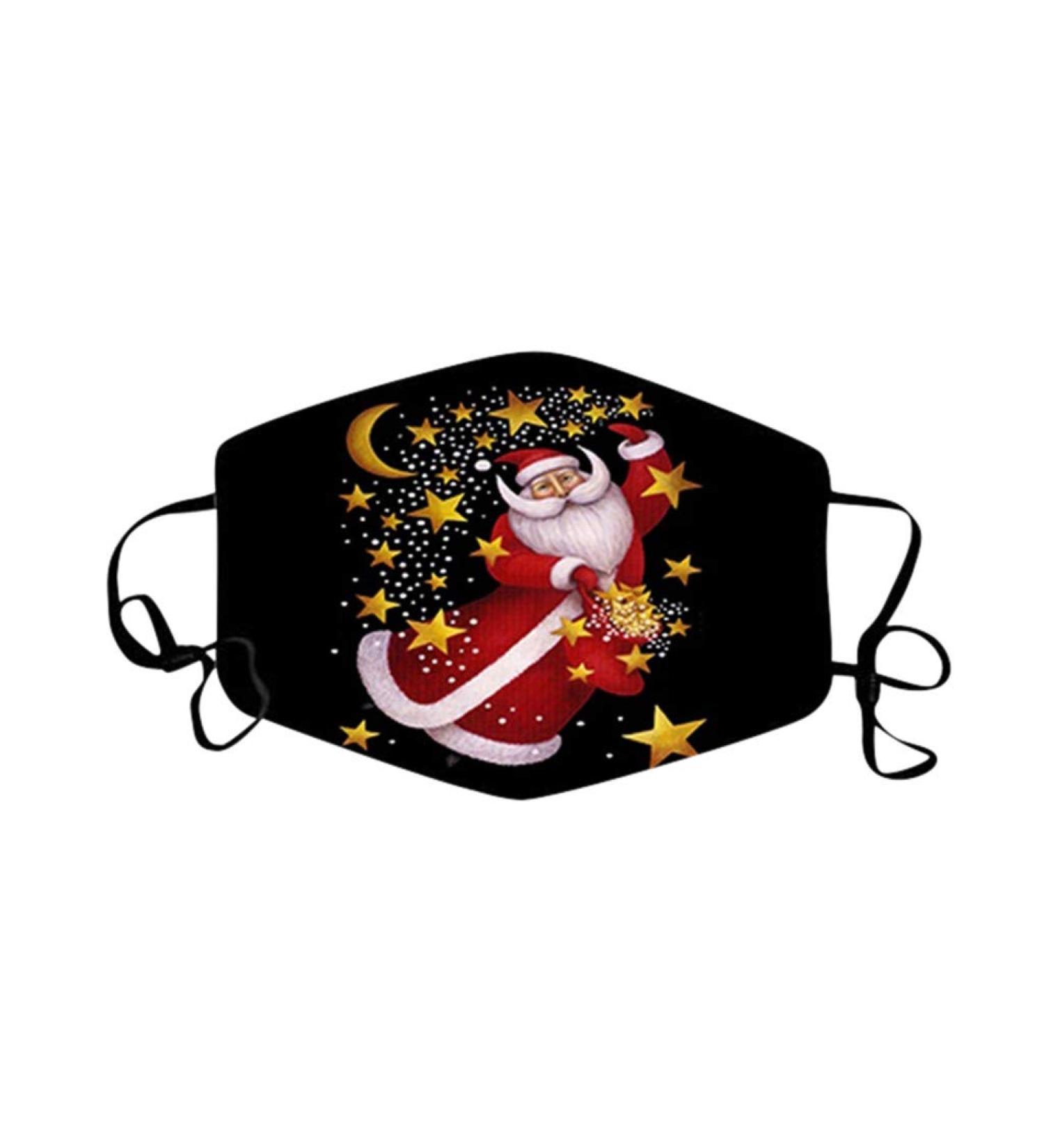 1 Pieces Adults Protect_Cover_Mask Washable Reusable Christmas Print With Filter Pocket Adjustable Earloops (C) - Buy Online on GoSupps.com