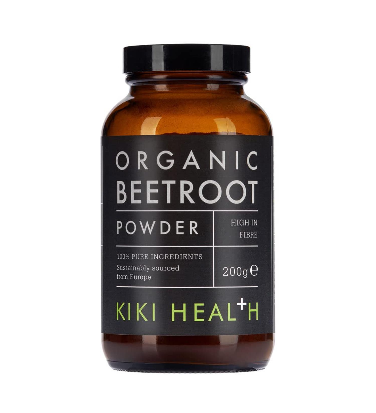 KIKI HEALTH Organic Beetroot Powder | 100% Pure Sustainably Sourced from EU Gluten-Free & GMO-Free | Natural Vitality for Smoothies Baking & Porridge | Perfect for Vegans & Vegetarians - 200g - Buy Online on GoSupps.com
