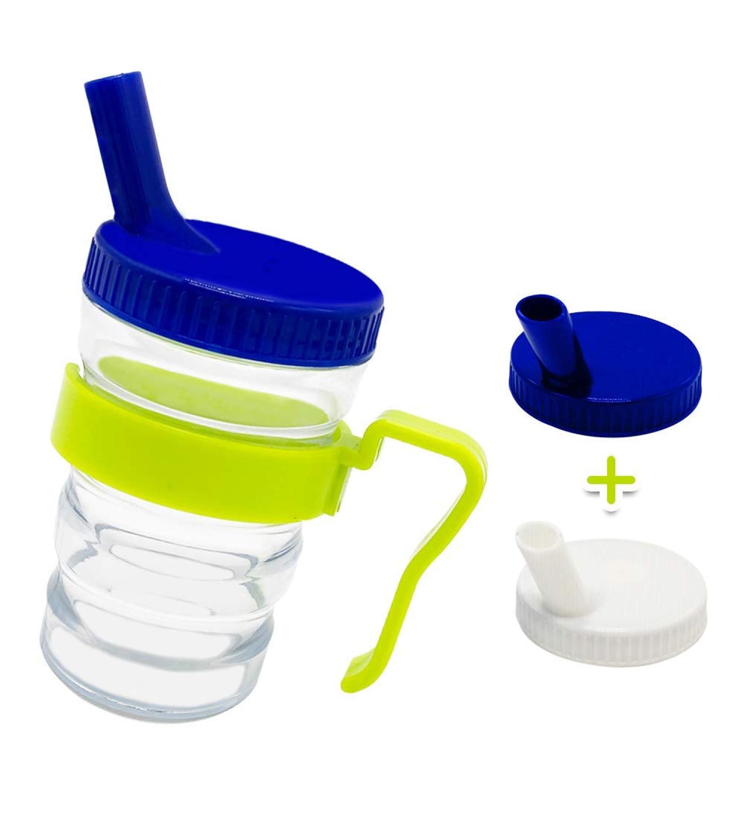 Kirimon Flow Control Spill Proof Cup with Two Style Lids - Spill-Resistant  Leak-Proof Break-Proof Feeding Cup for Elderly Disabled and Adults - Buy Online on GoSupps.com