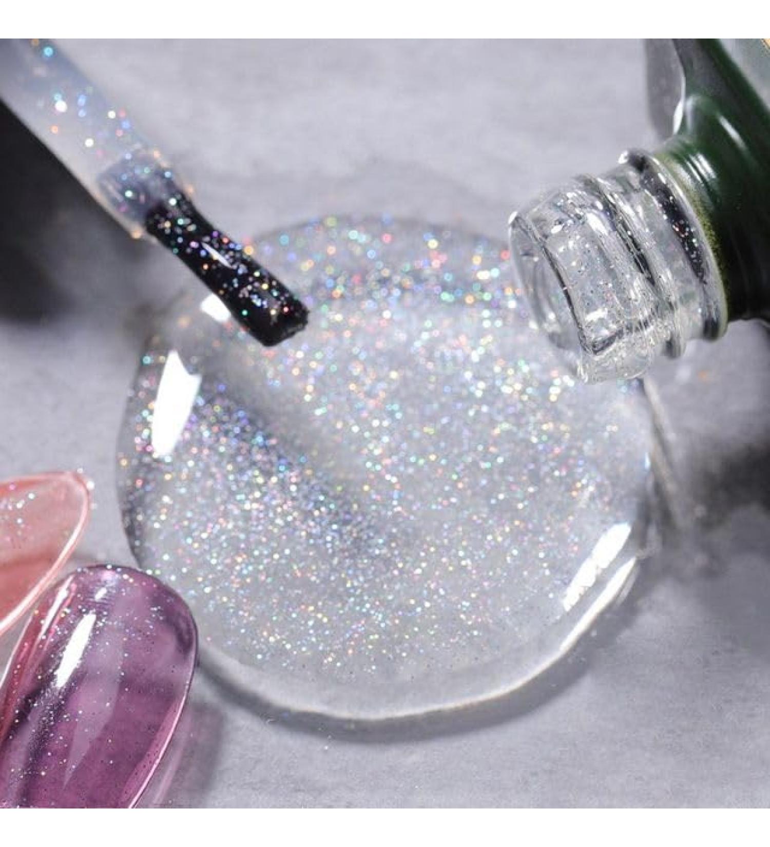 15ML DIY Nail Phototherapy Gel UV Nail Gel Nail Varnish Top Coat Gel Colorful Nail Gel Gel Nail Polish Shiny Glitter - (Color: 2) - Buy Online on GoSupps.com