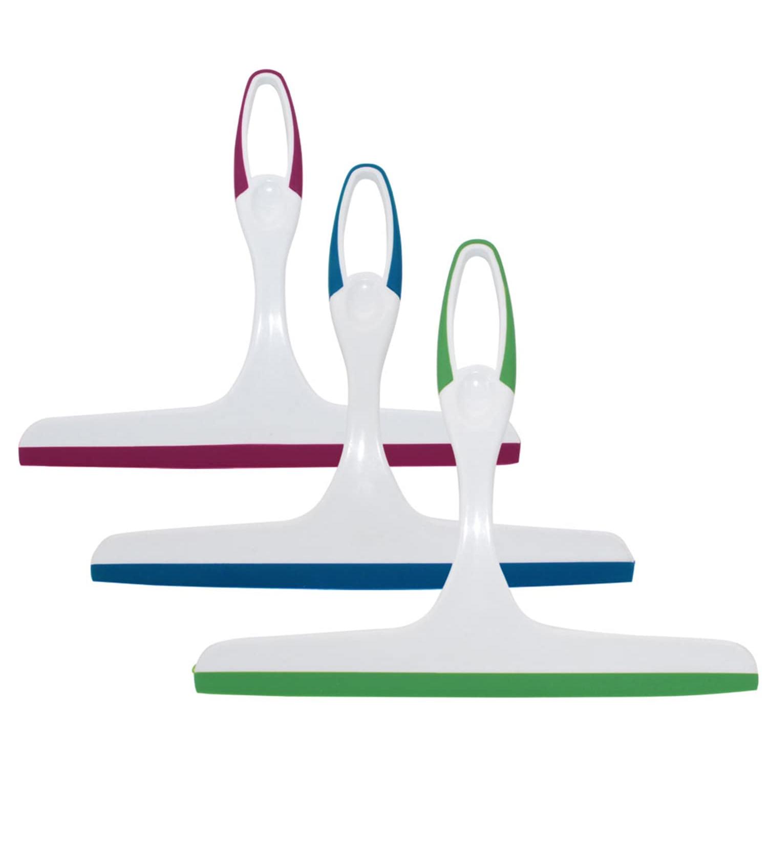 Squeegee for Shower Glass Door & Car Windows - Handheld Rubber Glass Squeegee 3-Pack with Hanging Hole - Multifunctional Cleaning Tool - Buy Online on GoSupps.com