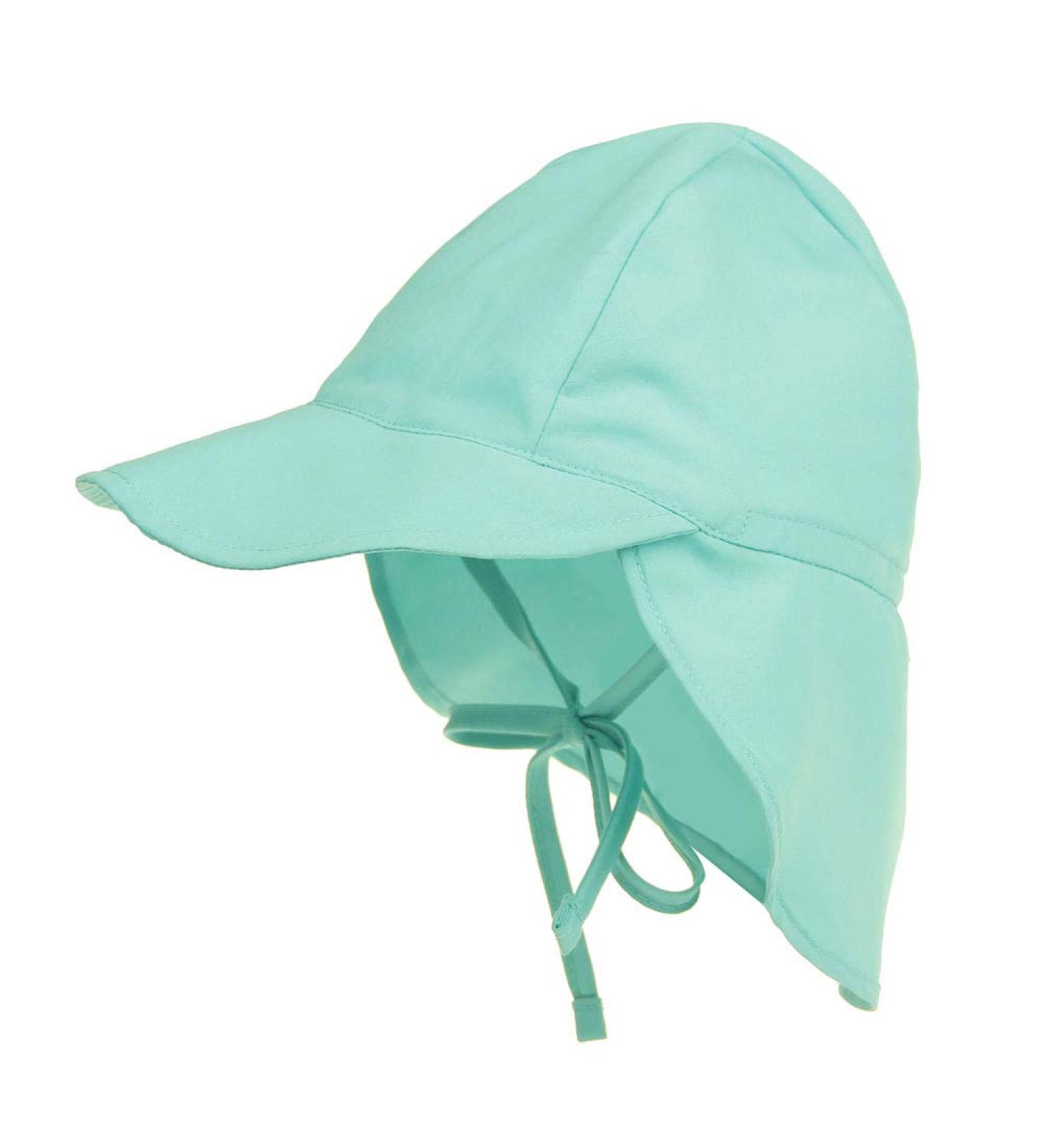 LACOFIA Baby Sun Protection Beach Hat Toddler Super Soft Adjustable Flap Cap Kids Summer Visor Cap 2-5 Years B-Sky Blue