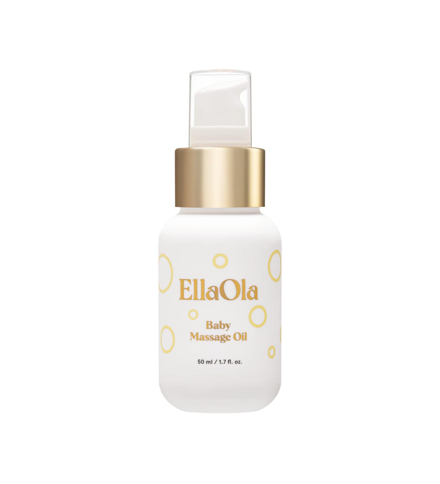 ELLAOLA Organic Baby Massage Oil | Natural Jojoba, Avocado & Argan Oil | Hydrates Sensitive Skin, Prevents Cradle Cap | 1.7 fl. oz - Buy Online on GoSupps.com