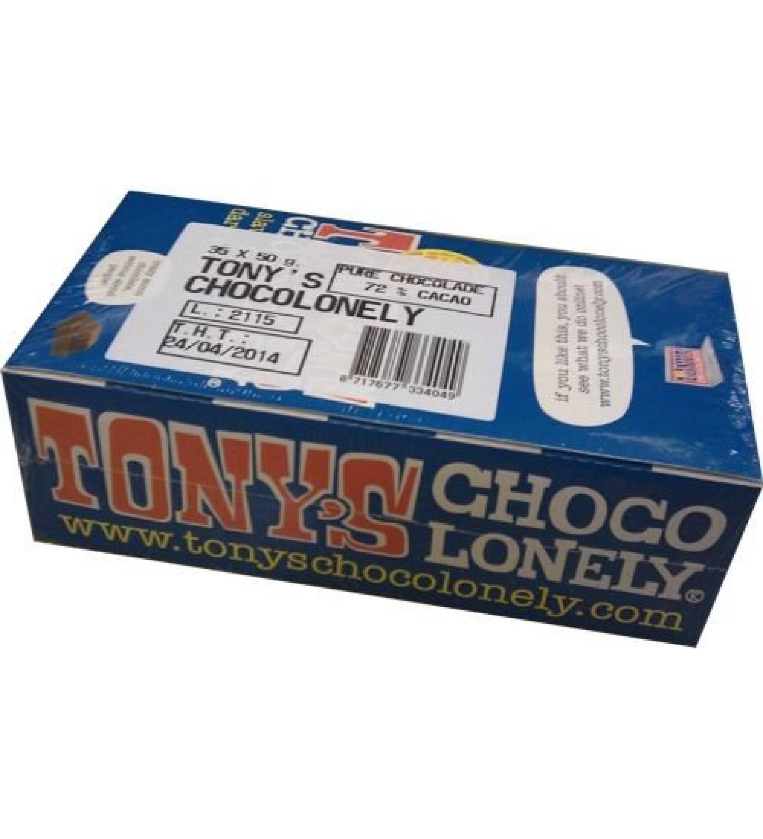 Tony's Chocolonely Tonys Chocolonely 'Pure Pack of 35 x 50 g (72% Chocolate)