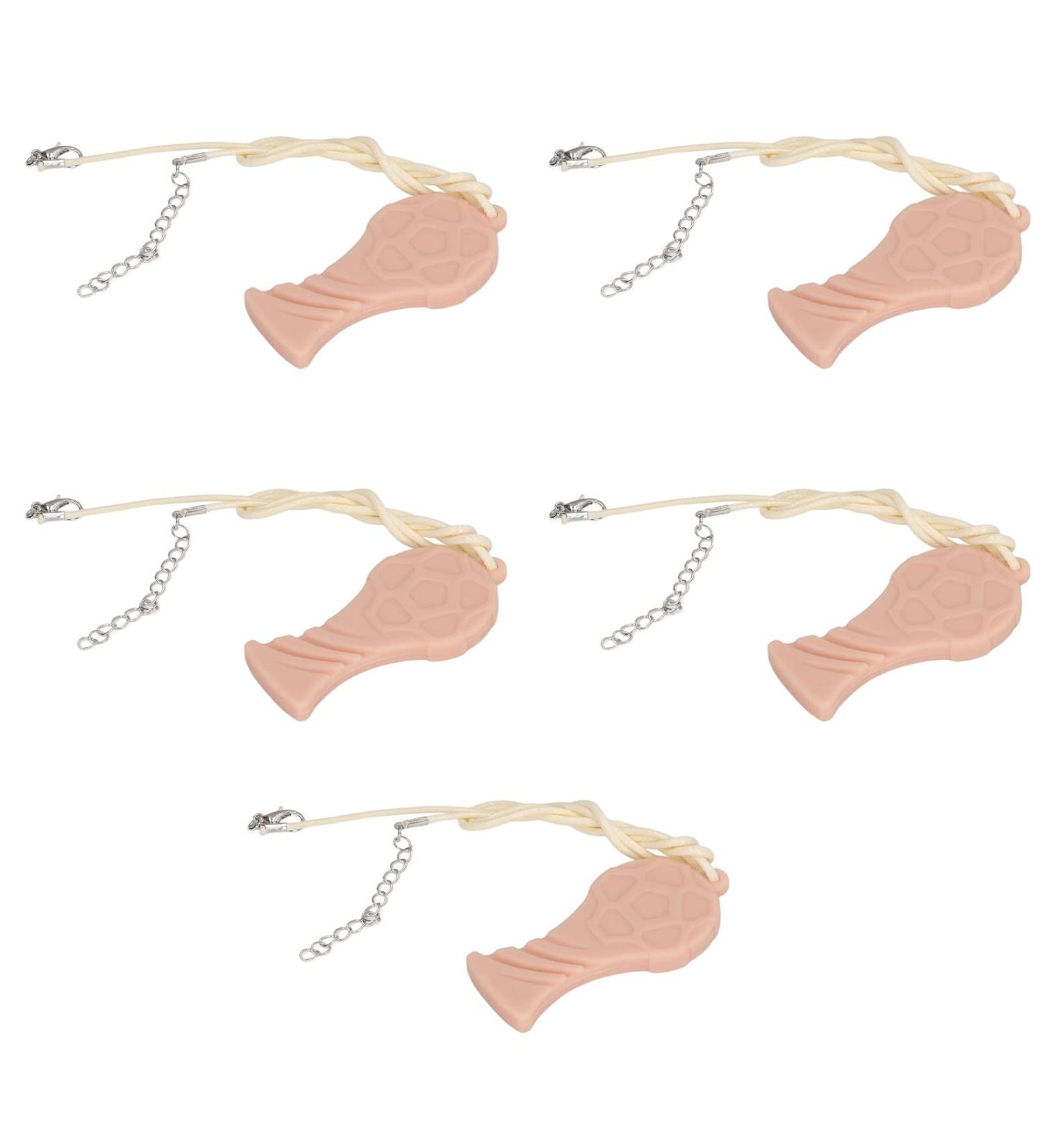 5-Pack Sensory Chewing Necklaces - Ideal for Motor Skills Development | Helasorical Silicone Fidget Jewelry for Kids & Adults - Buy Online on GoSupps.com