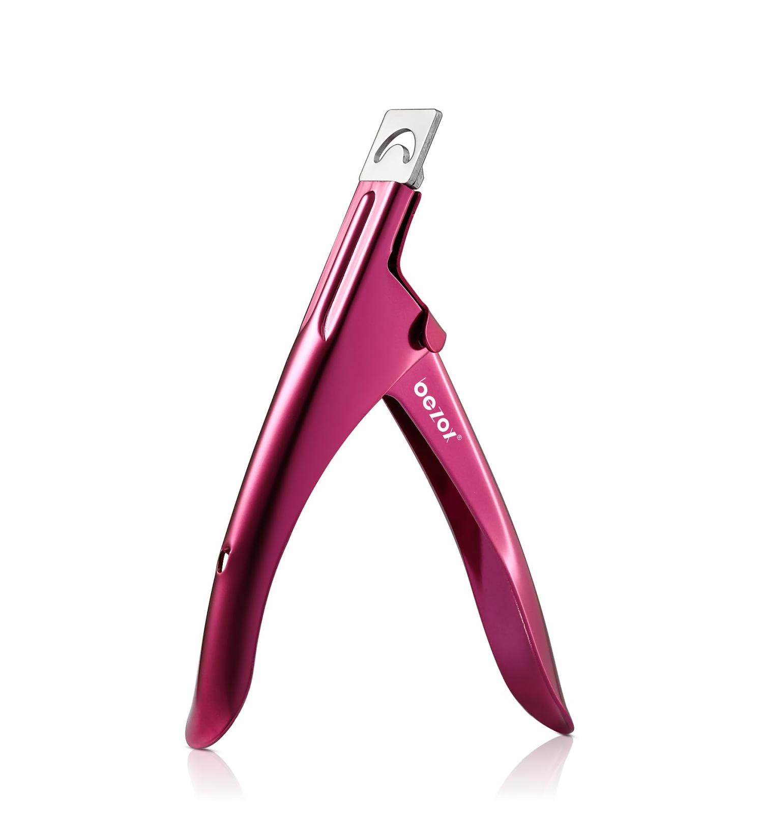 BEZOX Sharp Blade Acrylic Nail Clipper - Professional Precision Cutters for False Nails | Rose Red - Buy Online on GoSupps.com